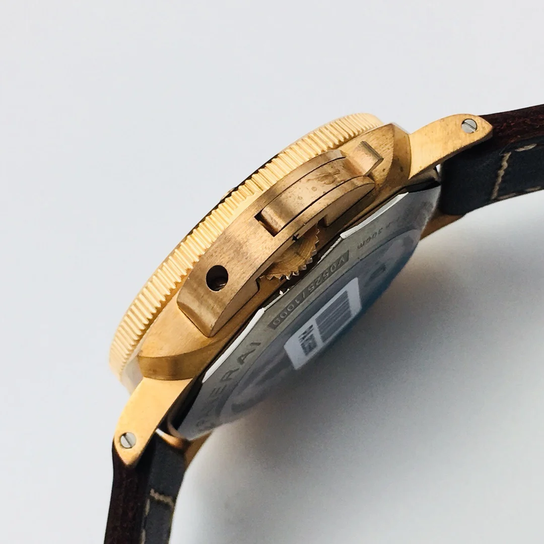 Panerai Ceramic Green Dial PAM00968 47mm — photographed off the sweep