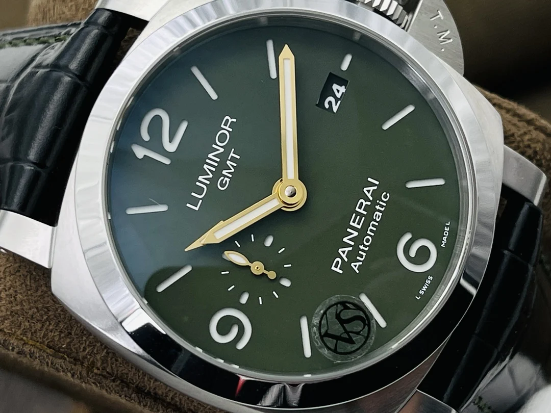 Panerai Green Dial PAM01056 44mm — photographed off the sweep
