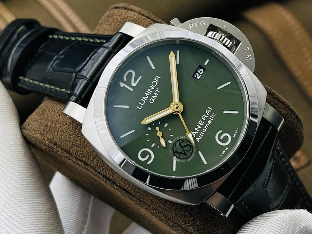 Panerai Green Dial PAM01056 44mm — photographed off the sweep