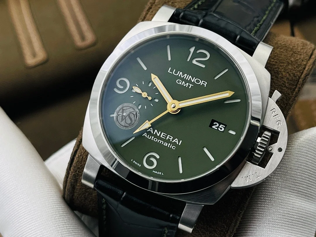 Panerai Green Dial PAM01056 44mm — photographed off the sweep