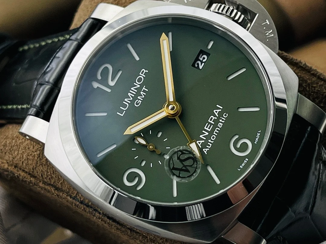 Panerai Green Dial PAM01056 44mm — photographed off the sweep