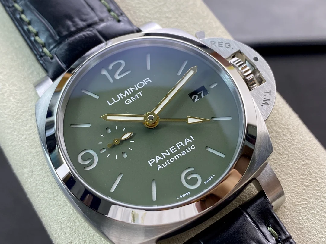 Panerai Green Dial PAM01056 44mm — photographed off the sweep
