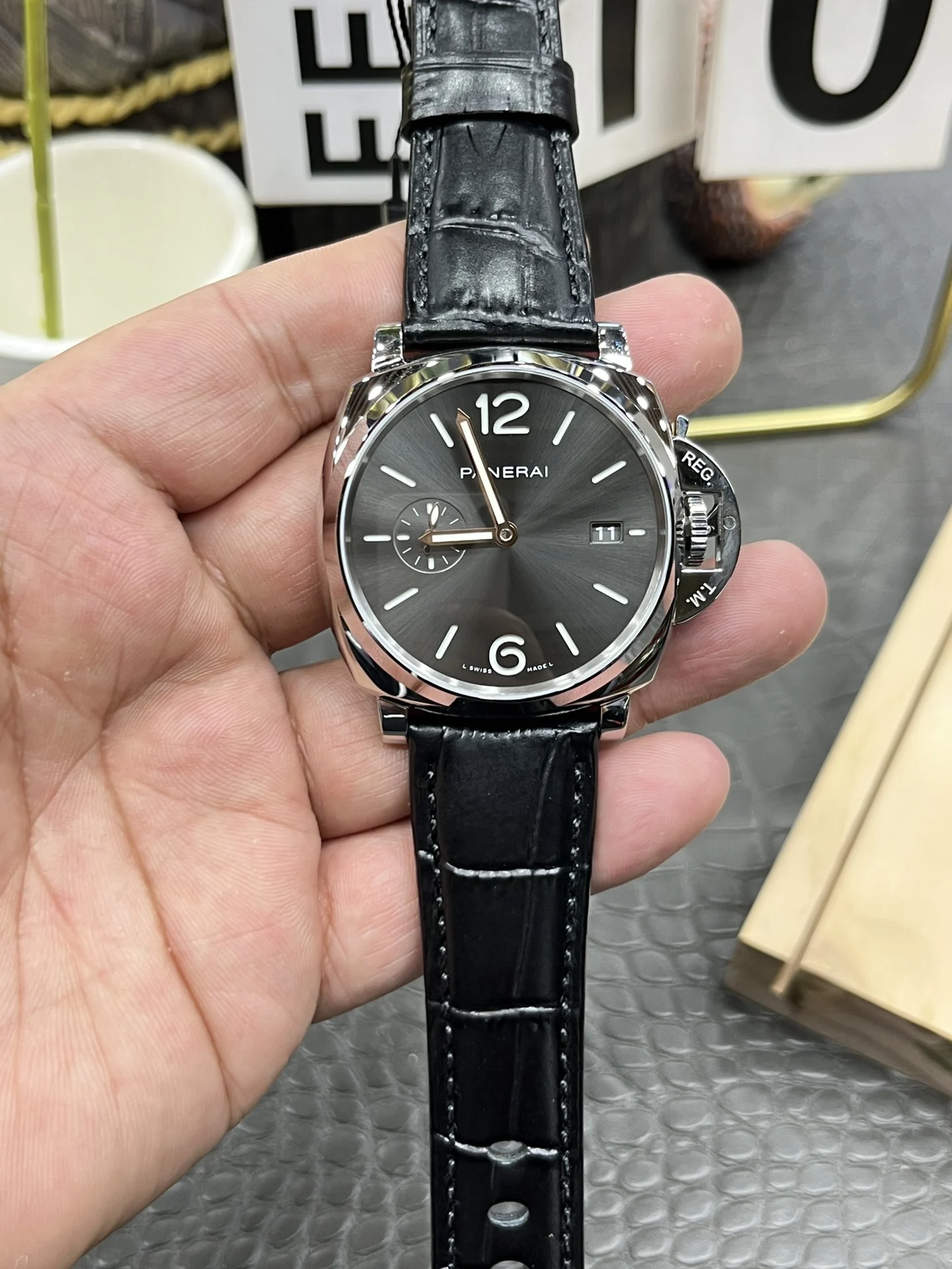 Panerai Luminor Due PAM01250 — photographed off the sweep