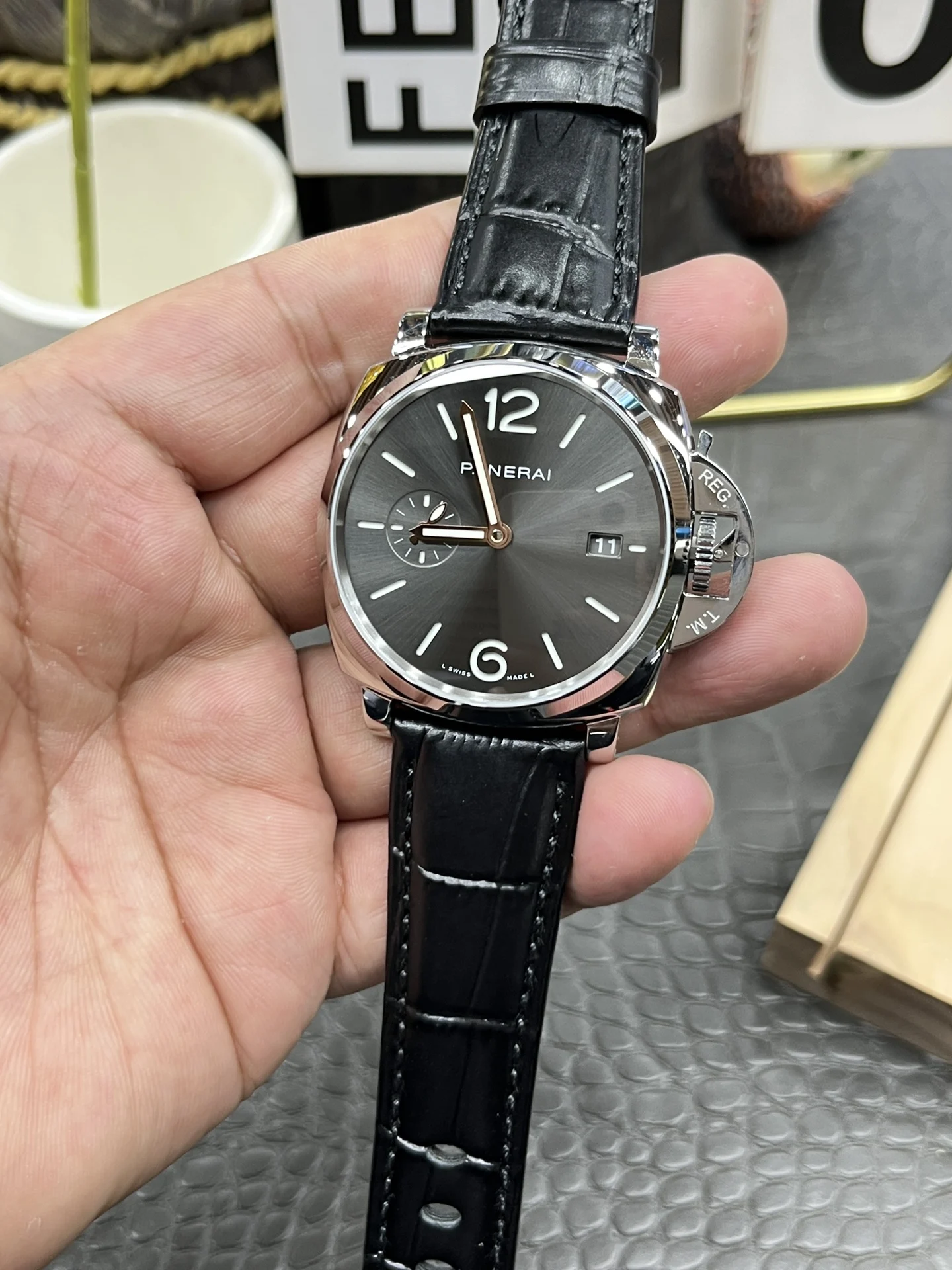 Panerai Luminor Due PAM01250 — photographed off the sweep
