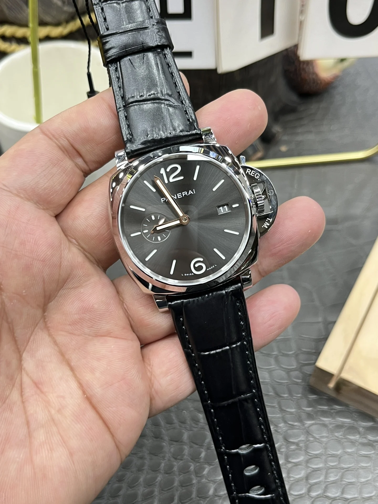 Panerai Luminor Due PAM01250 — photographed off the sweep