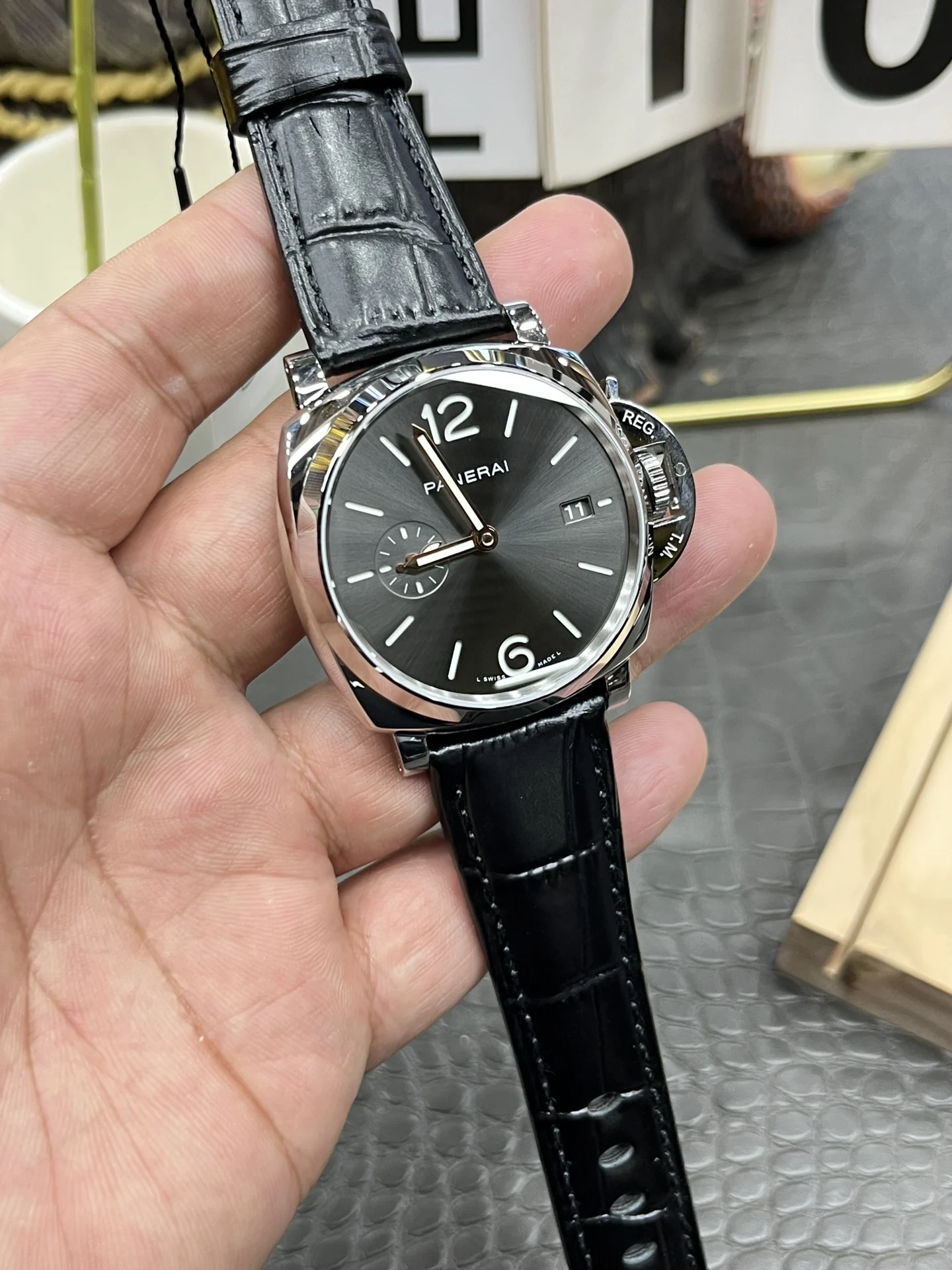 Panerai Luminor Due PAM01250 — photographed off the sweep