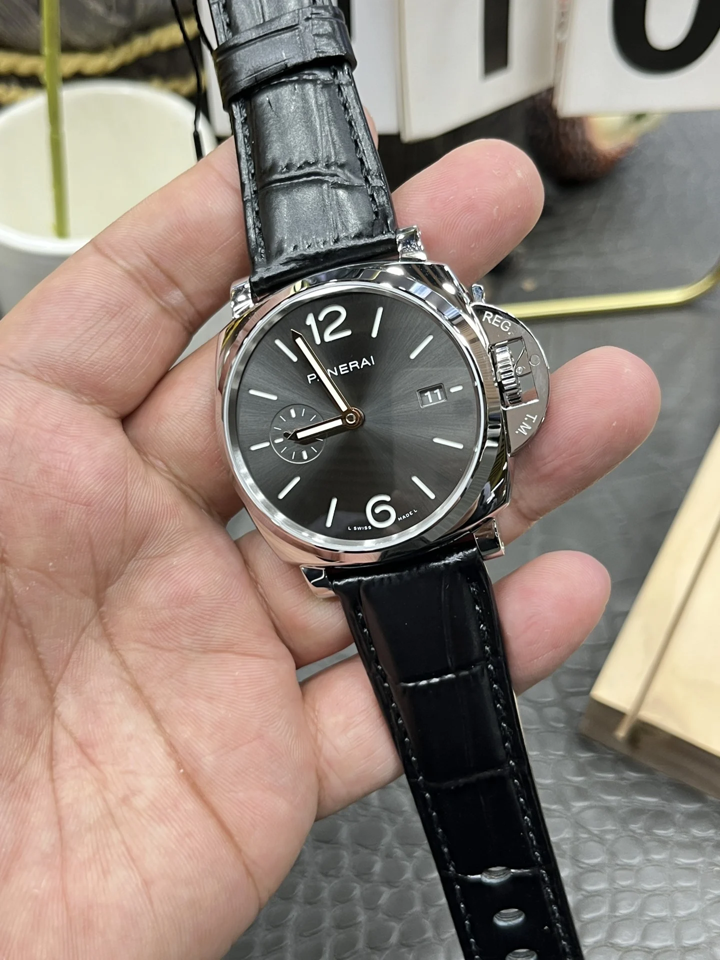 Panerai Luminor Due PAM01250 — photographed off the sweep