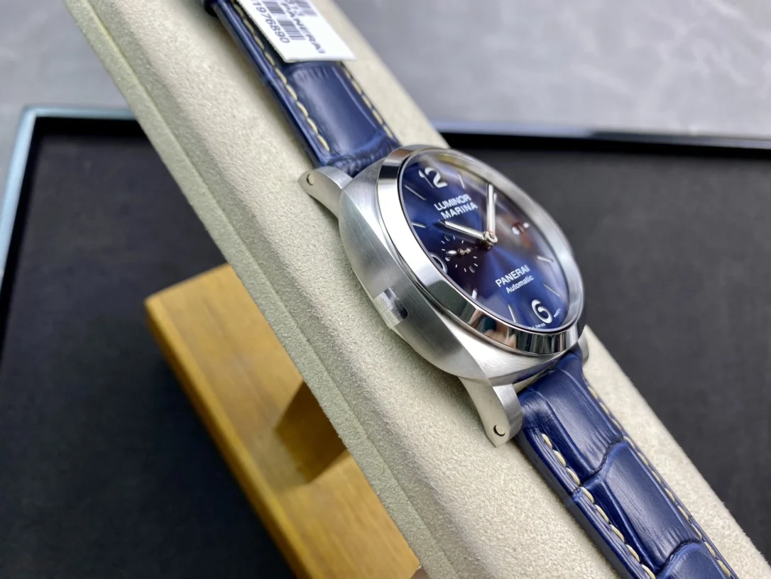Panerai Luminor Marina Blue Dial PAM01313 44mm — photographed off the sweep