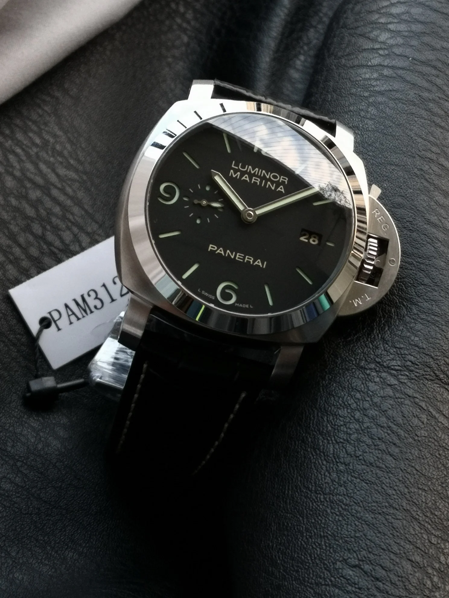 Panerai Luminor PAM00312 — photographed off the sweep