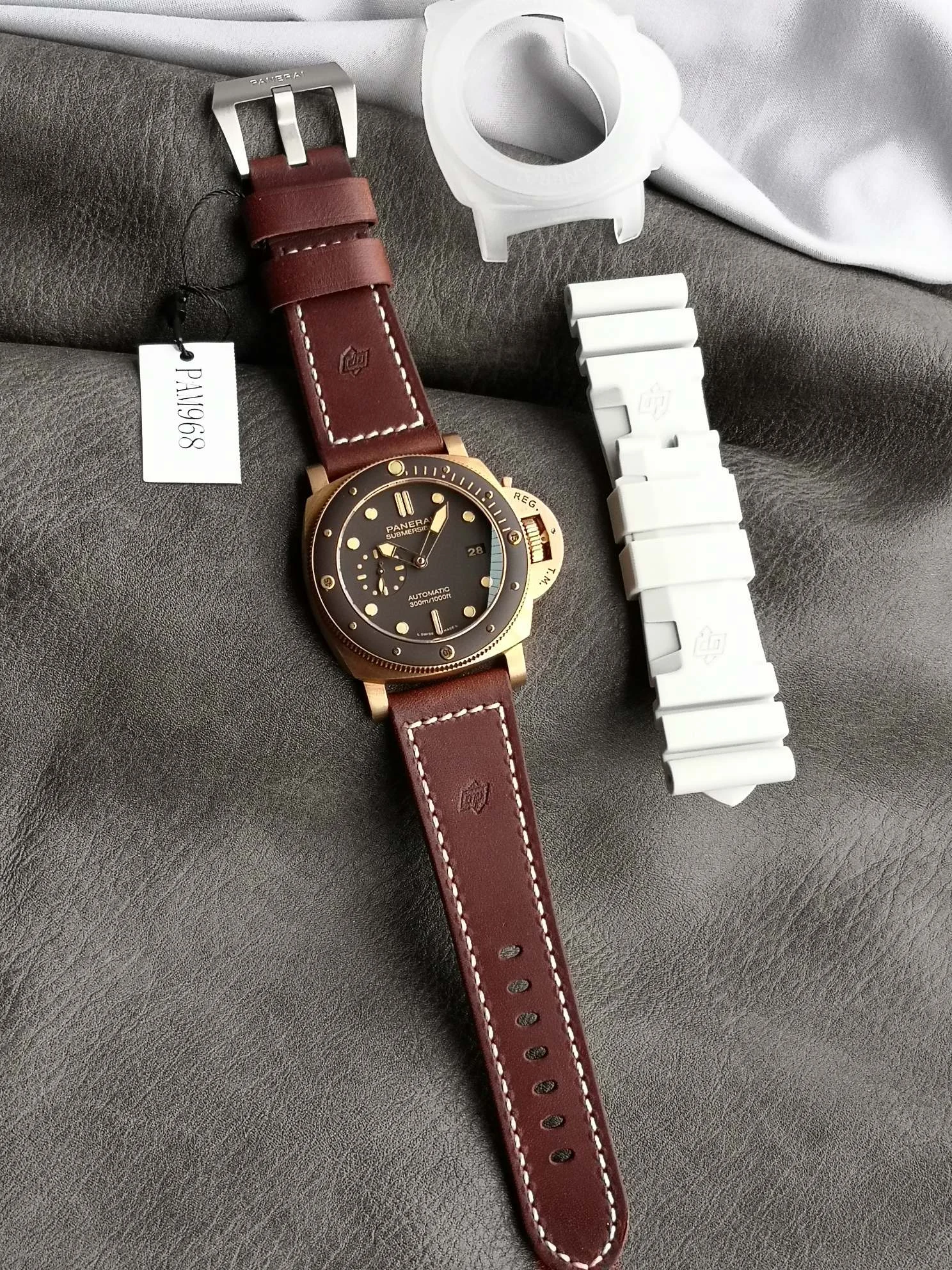 Panerai Luminor PAM00968 — photographed off the sweep