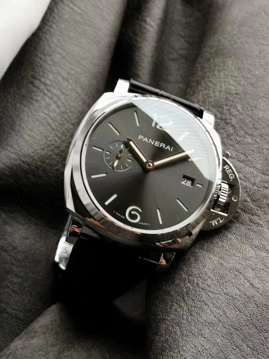 Panerai Luminor PAM01250 — photographed off the sweep