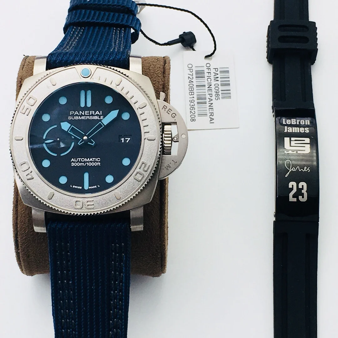 Panerai PAM00985 47mm — photographed off the sweep