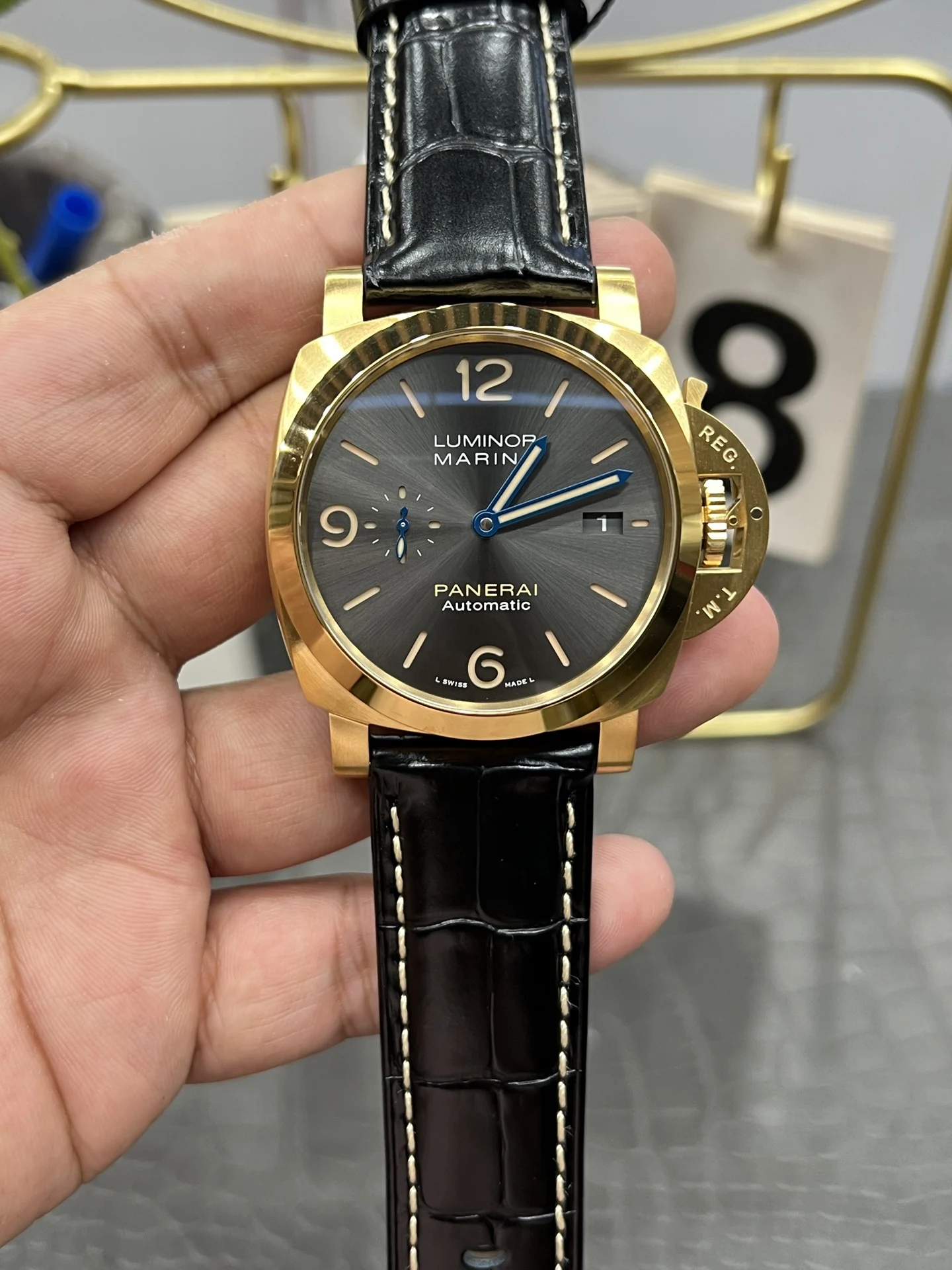Panerai PAM01115 44mm — photographed off the sweep