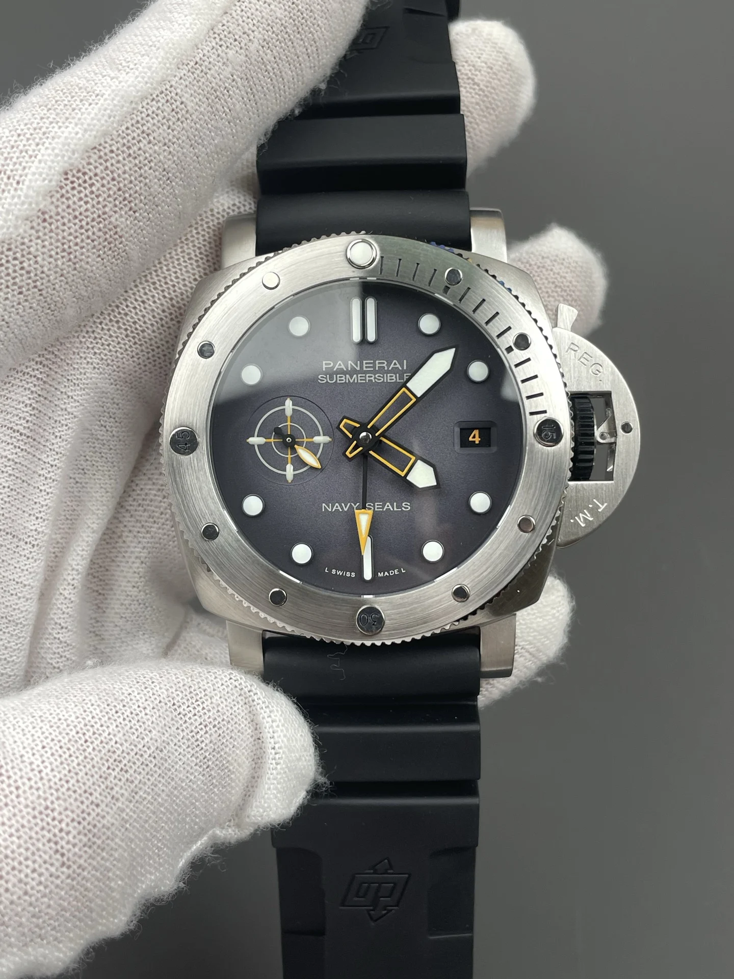 Panerai PAM01323 — photographed off the sweep
