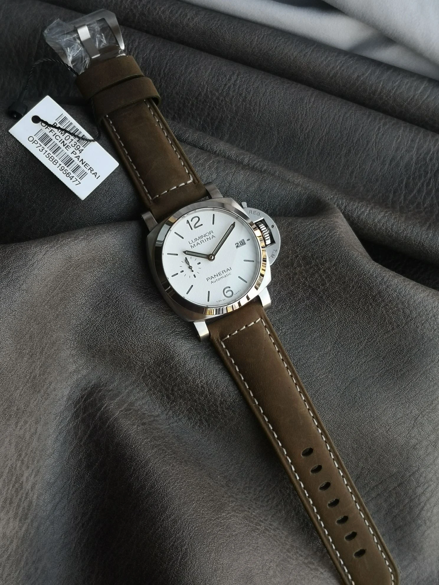 Panerai PAM01394 — photographed off the sweep