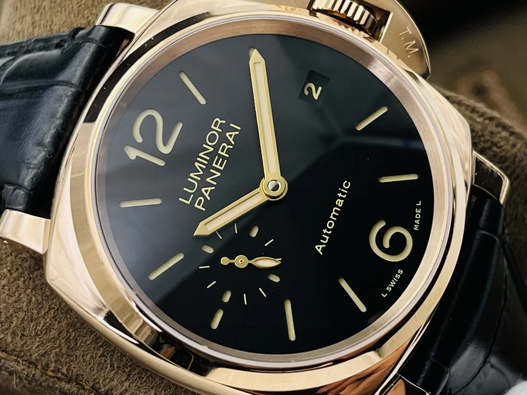 Panerai Rose Gold Red Dial — photographed off the sweep
