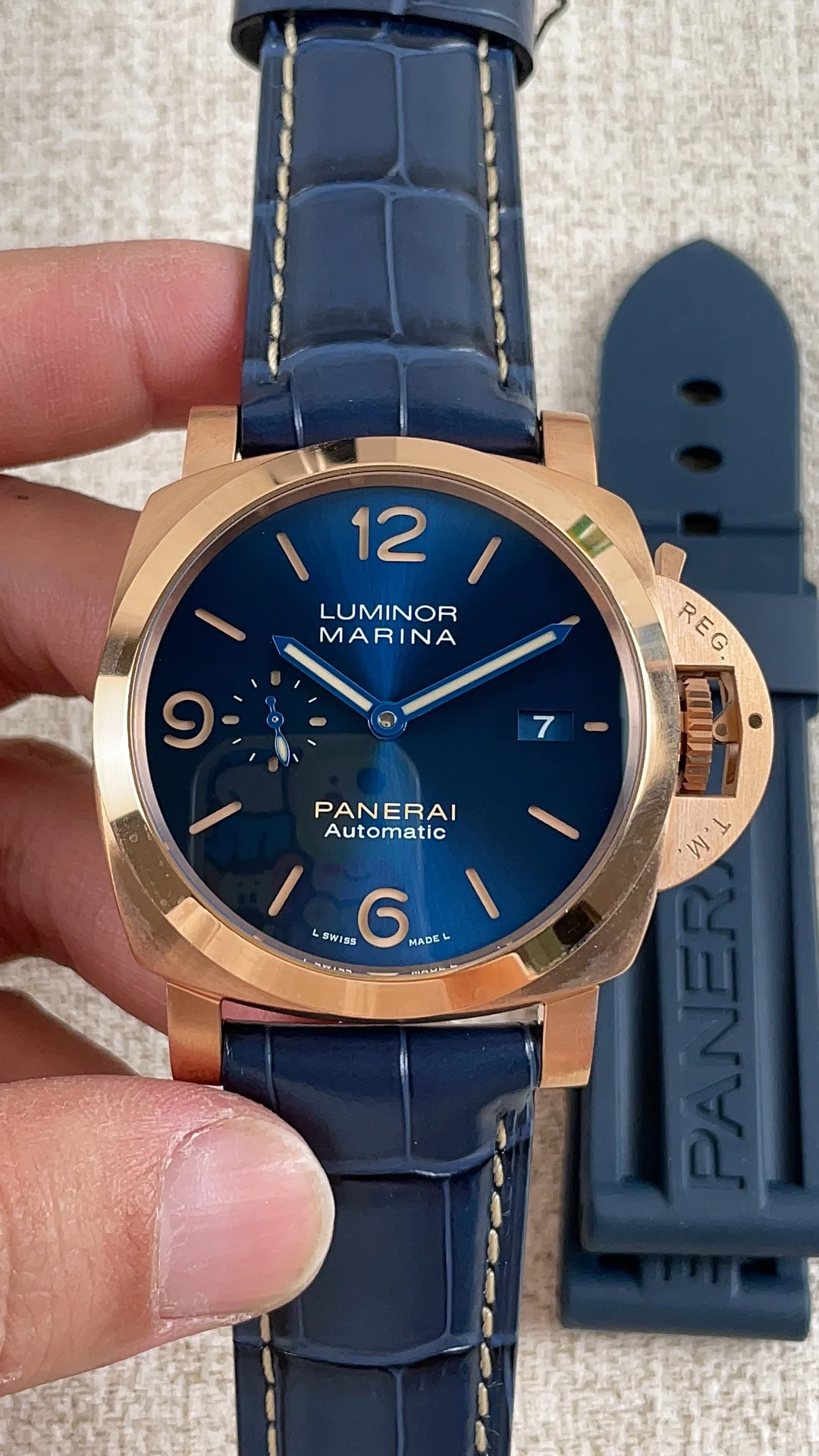 Panerai Rose Gold — photographed off the sweep