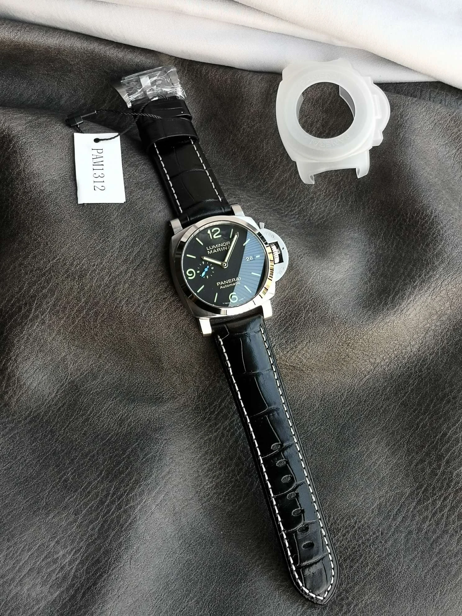 Panerai Steel PAM01312 — photographed off the sweep