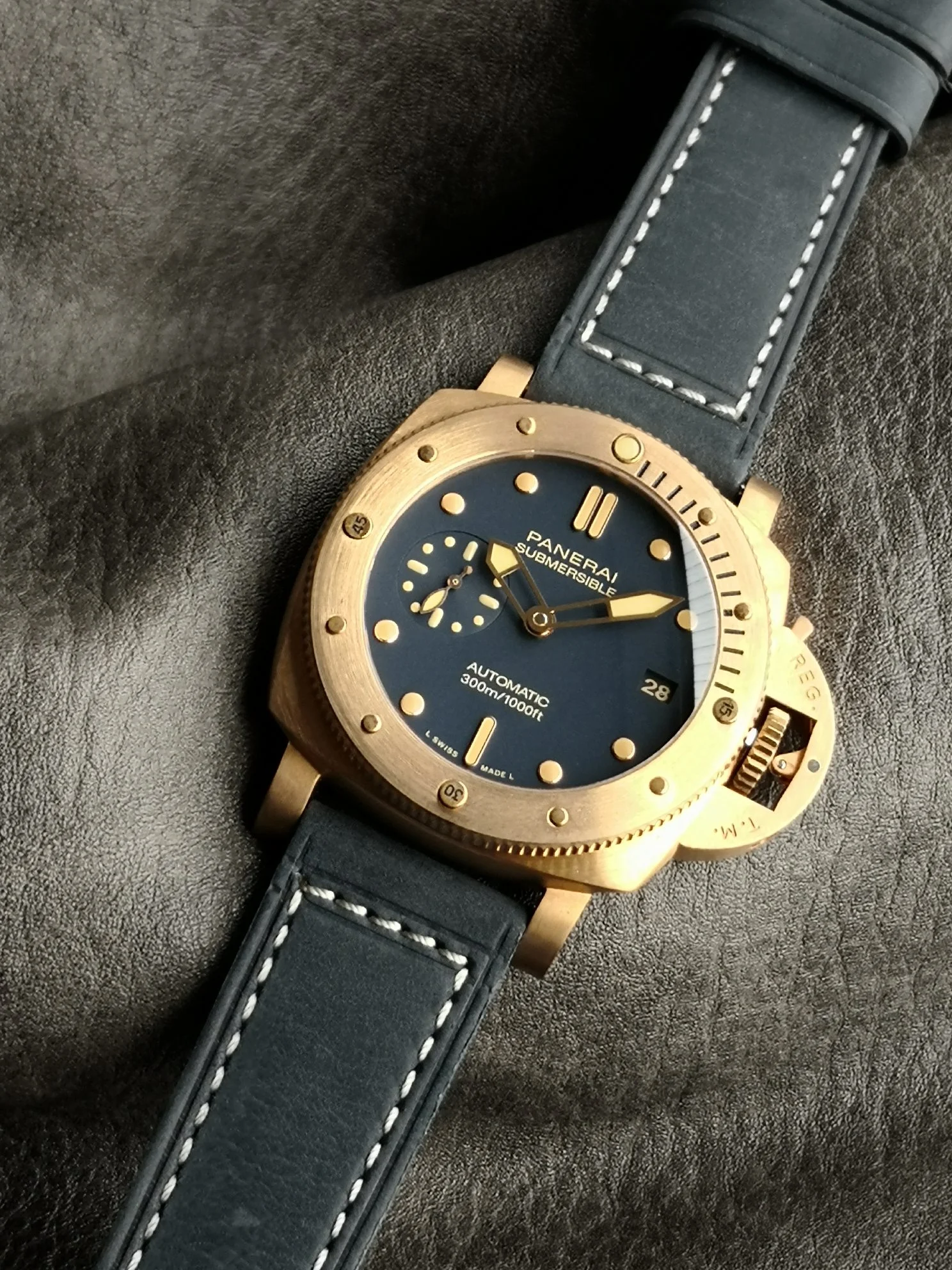 Panerai Submersible PAM01074 — photographed off the sweep