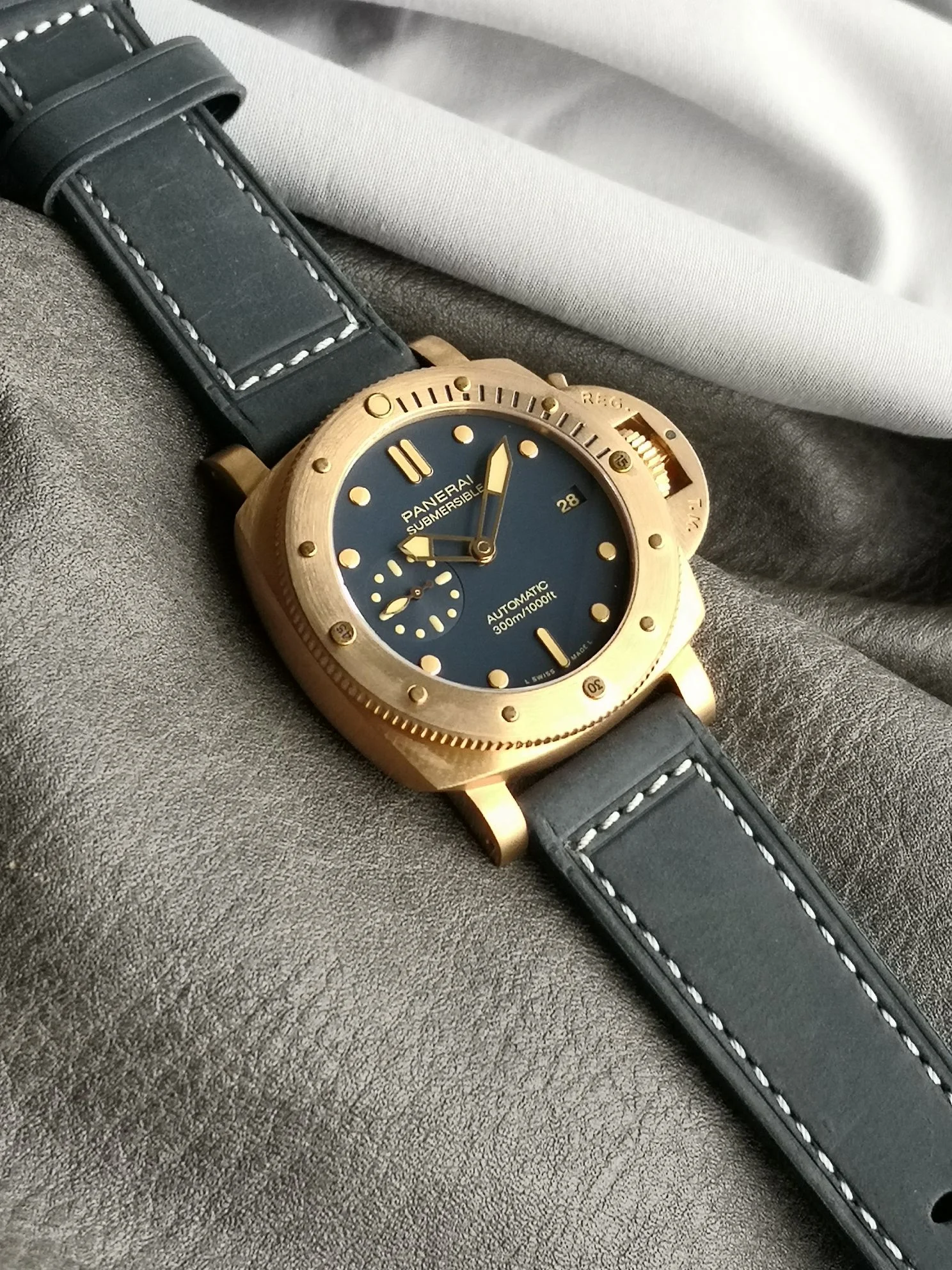 Panerai Submersible PAM01074 — photographed off the sweep