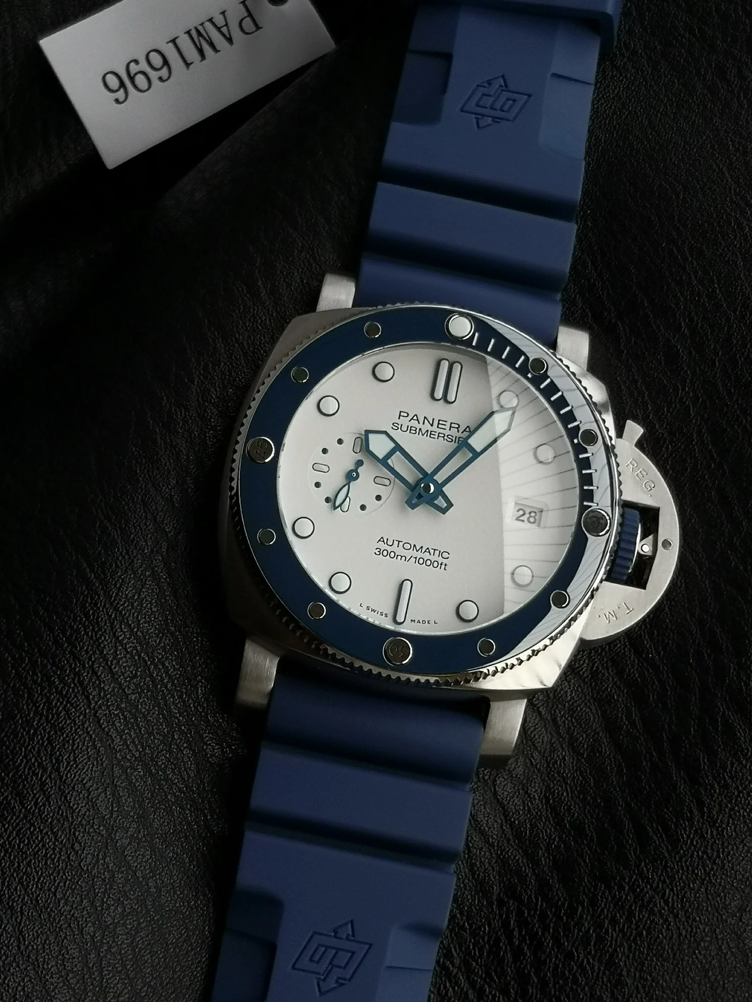 Panerai Submersible PAM01696 — photographed off the sweep