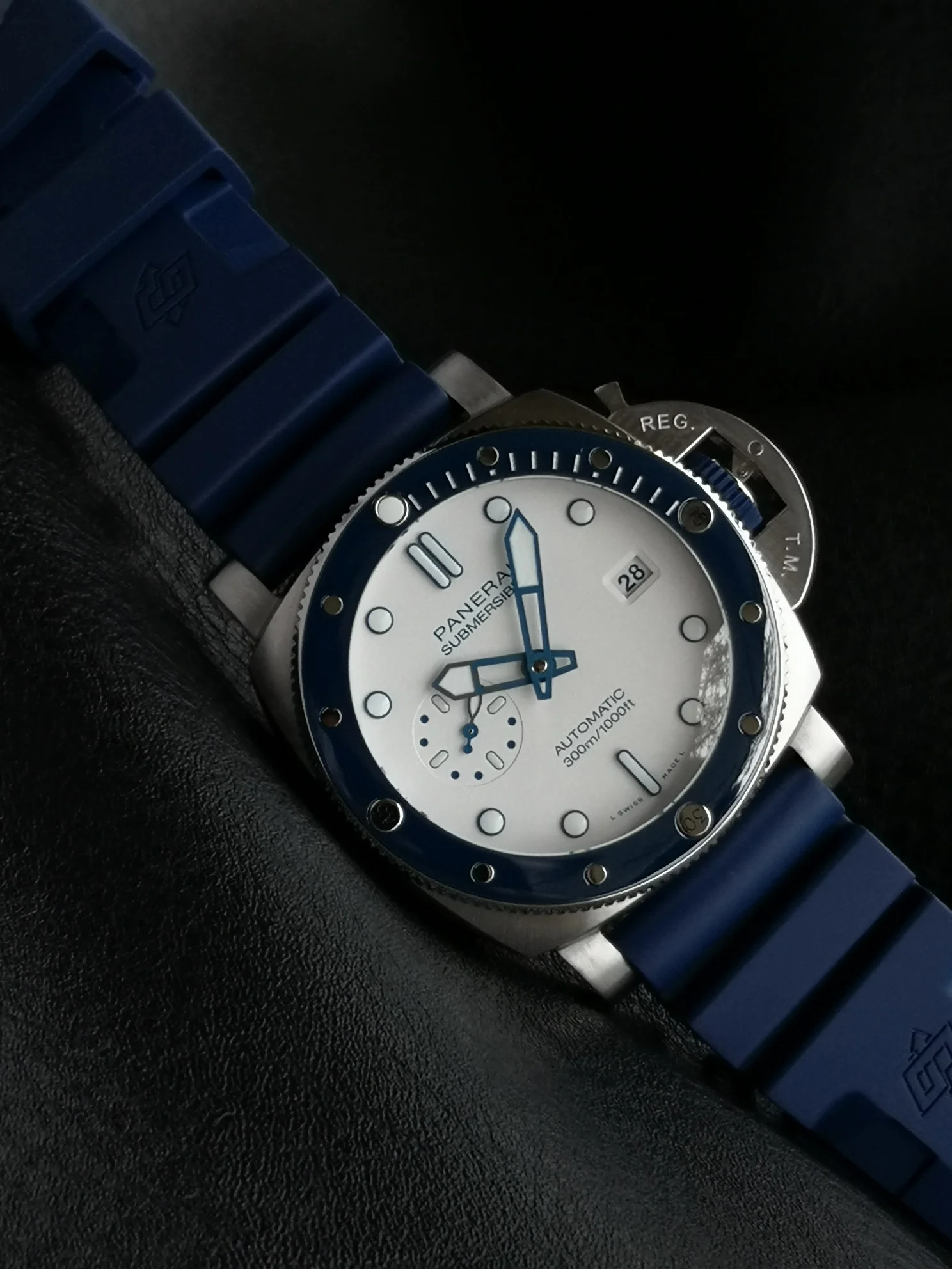 Panerai Submersible PAM01696 — photographed off the sweep