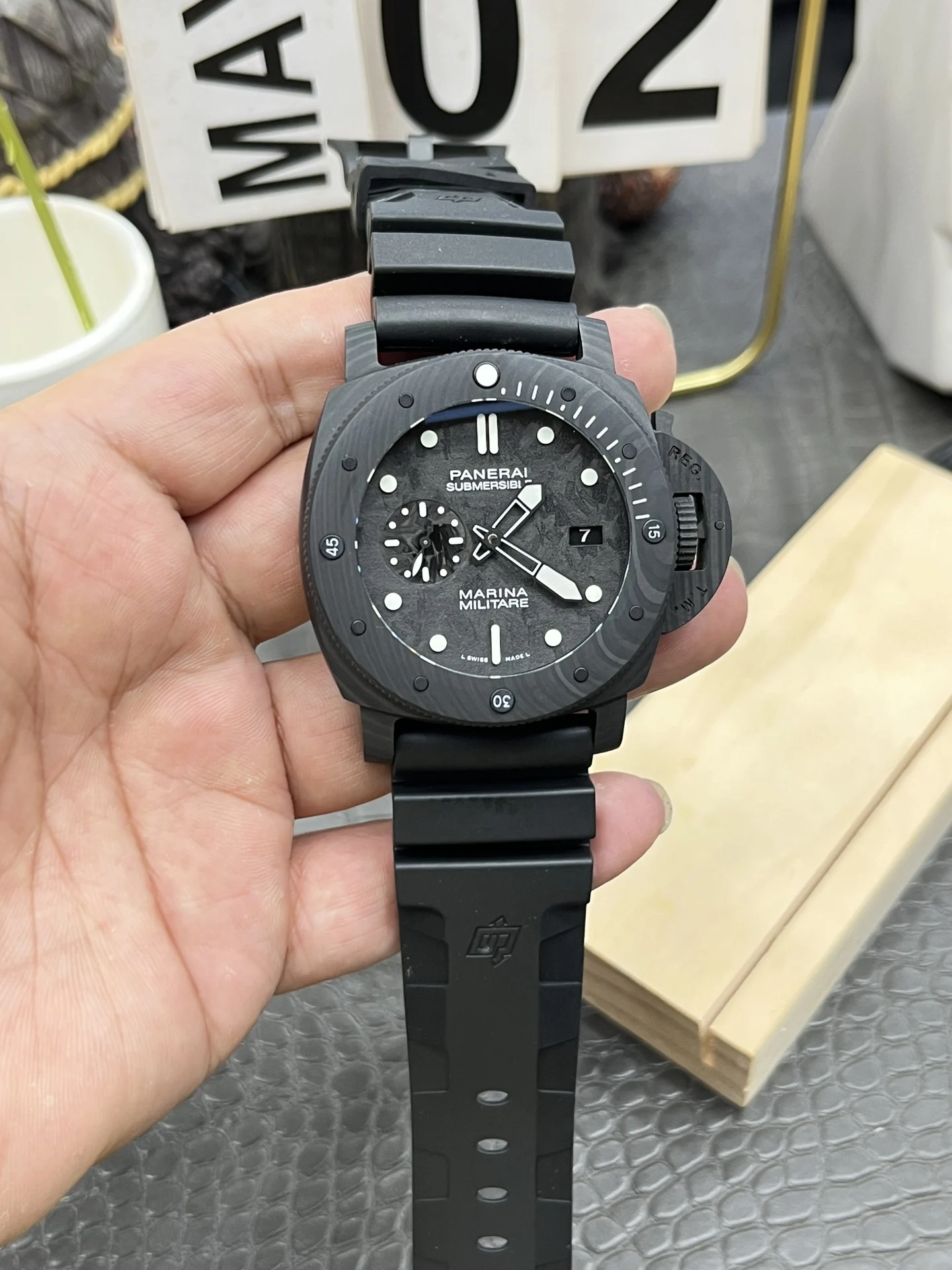 Panerai Titanium 47mm — photographed off the sweep