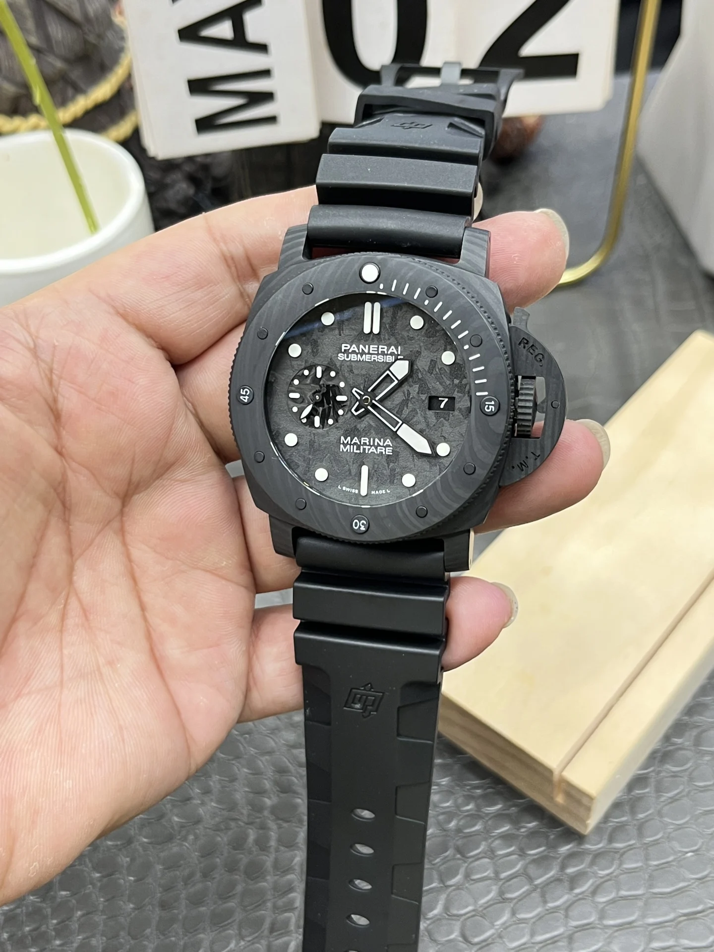 Panerai Titanium 47mm — photographed off the sweep