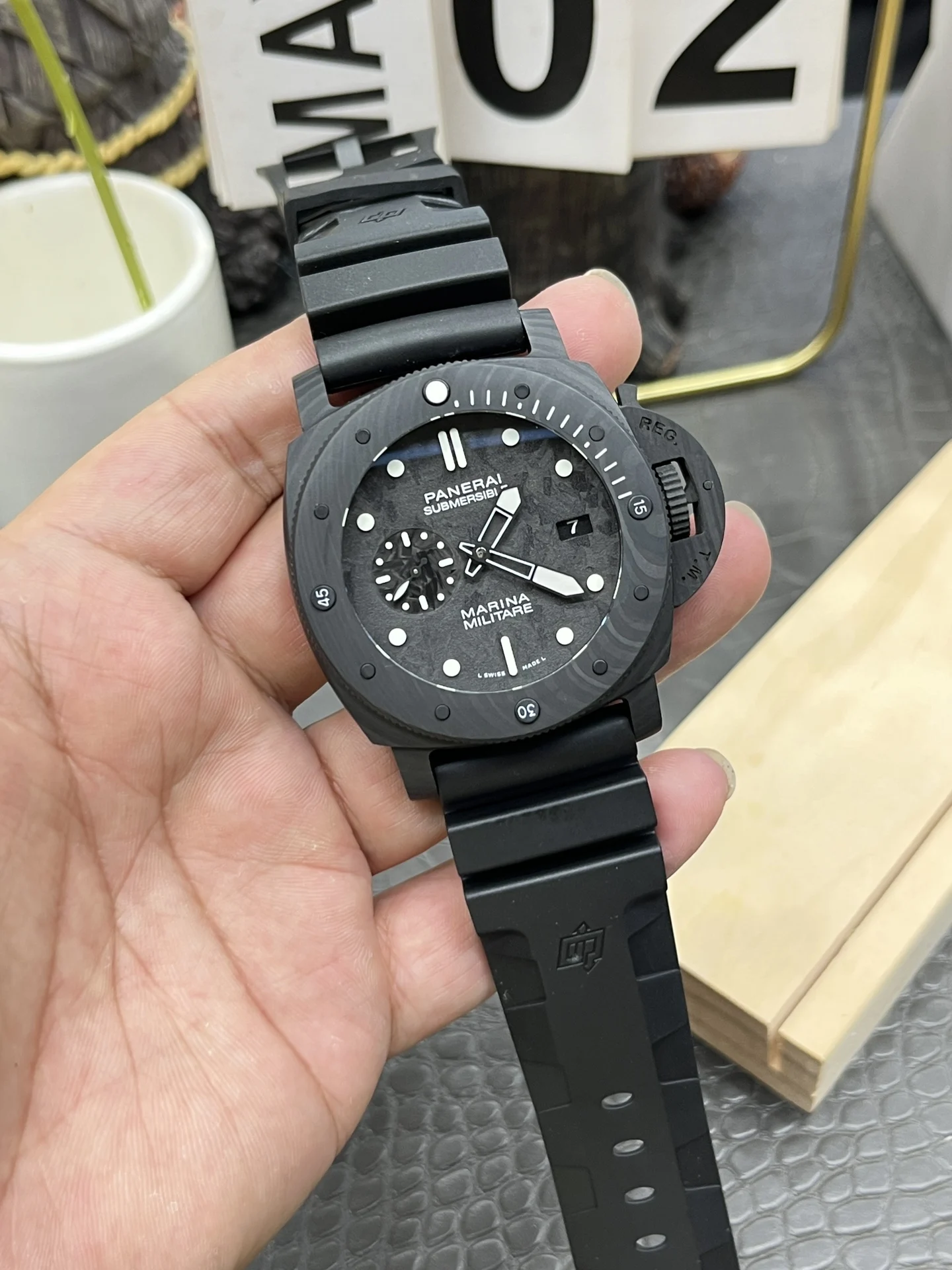 Panerai Titanium 47mm — photographed off the sweep