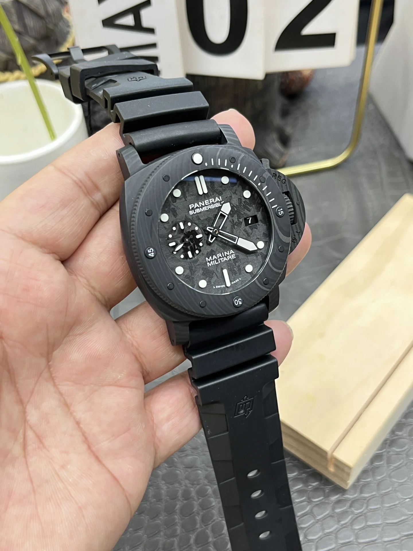 Panerai Titanium 47mm — photographed off the sweep
