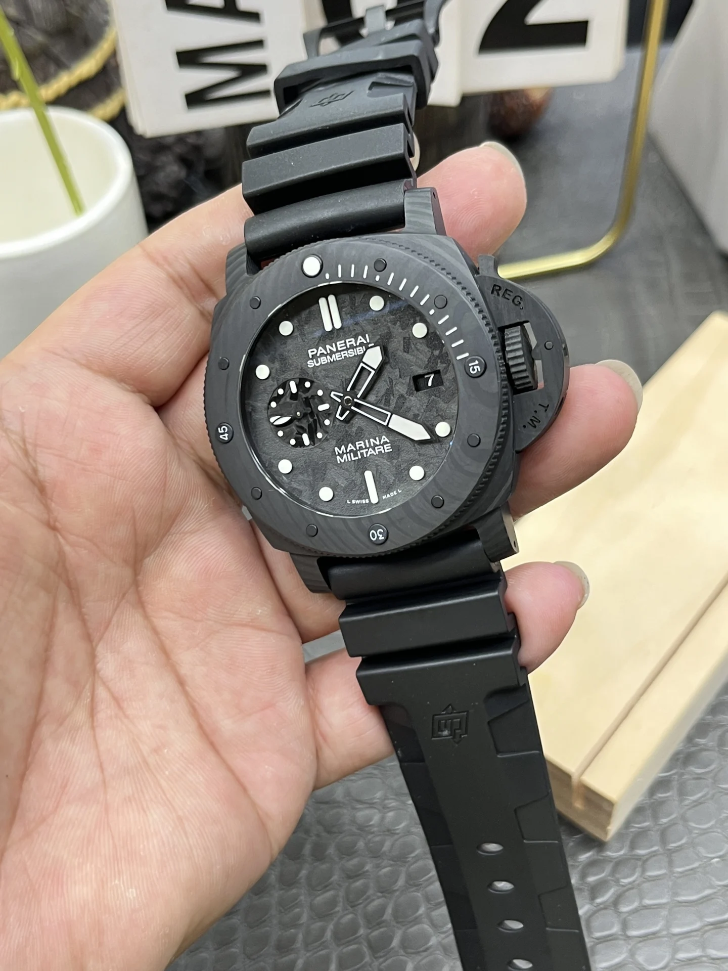 Panerai Titanium 47mm — photographed off the sweep