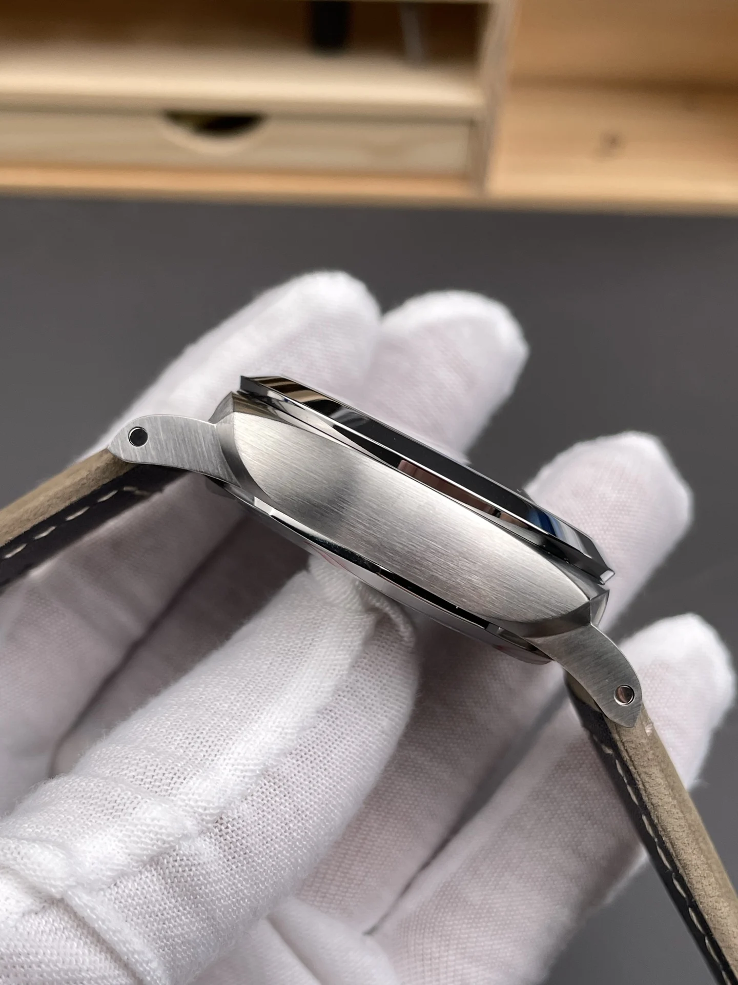 Panerai White Dial PAM01314 42mm — photographed off the sweep