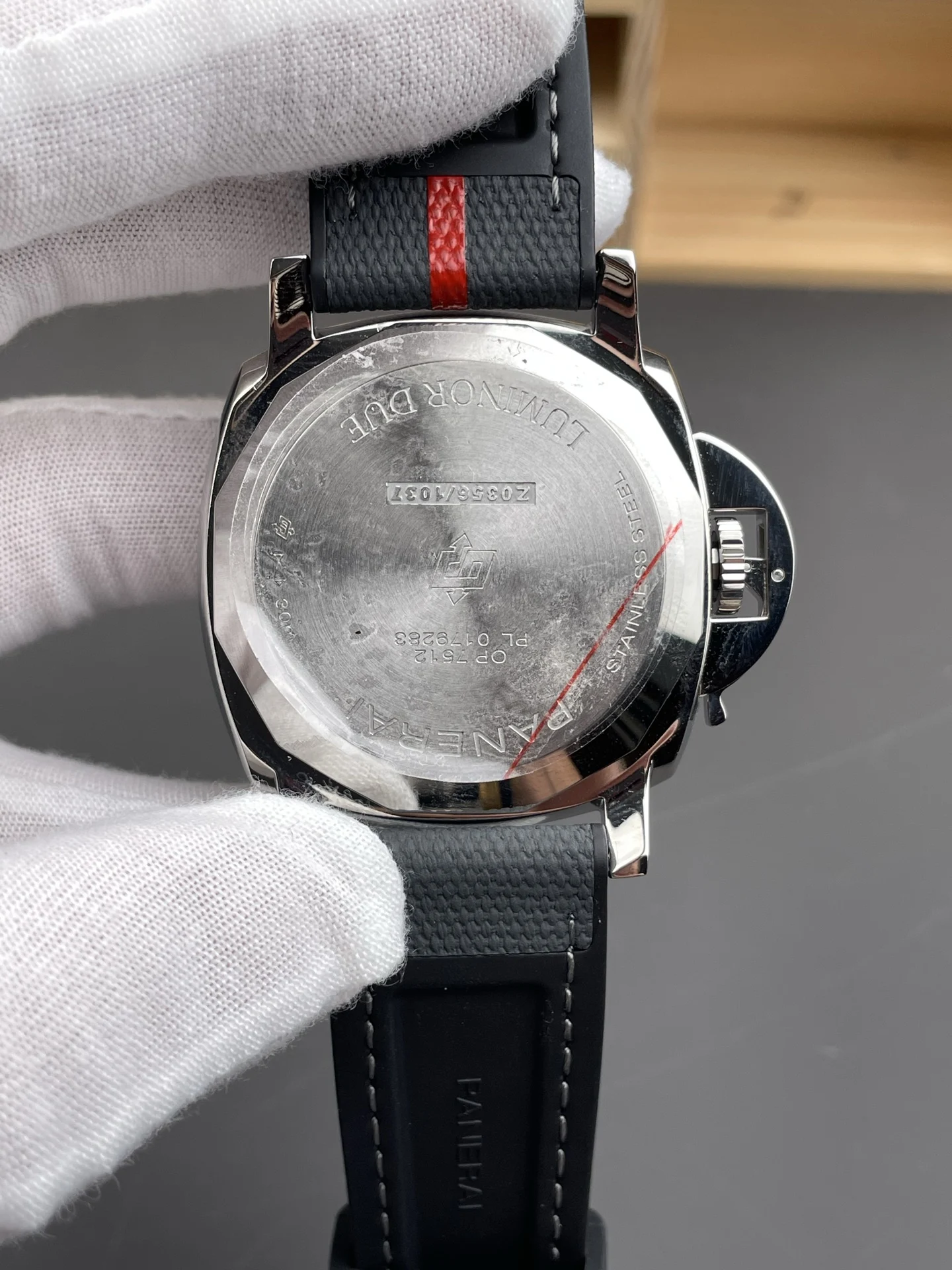 Panerai White Dial PAM01381 42mm — photographed off the sweep