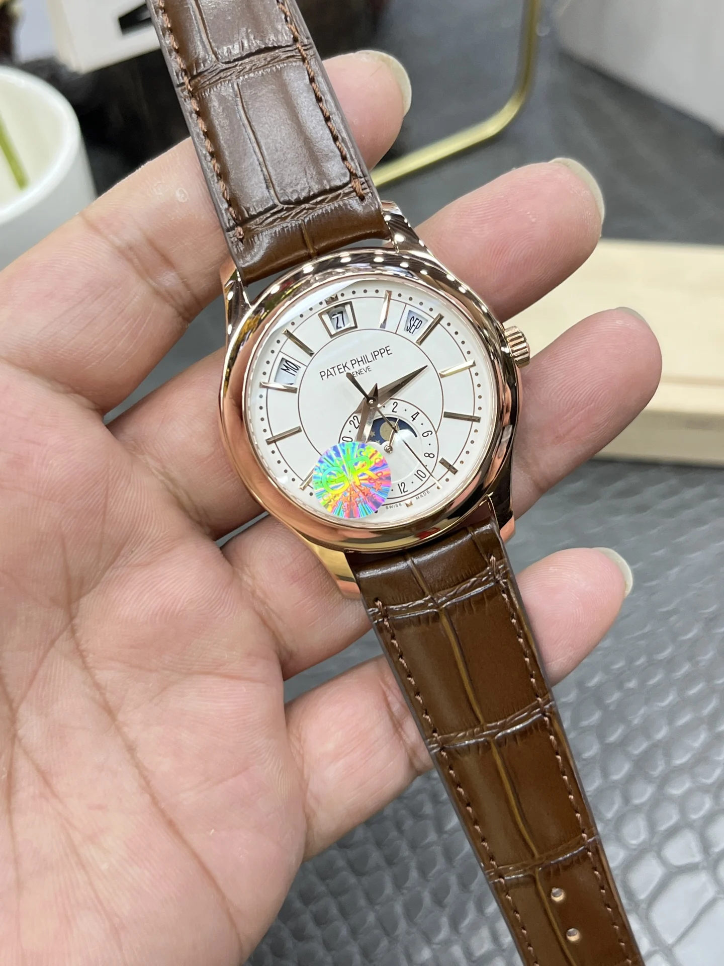 Patek Philippe 40mm — photographed off the sweep