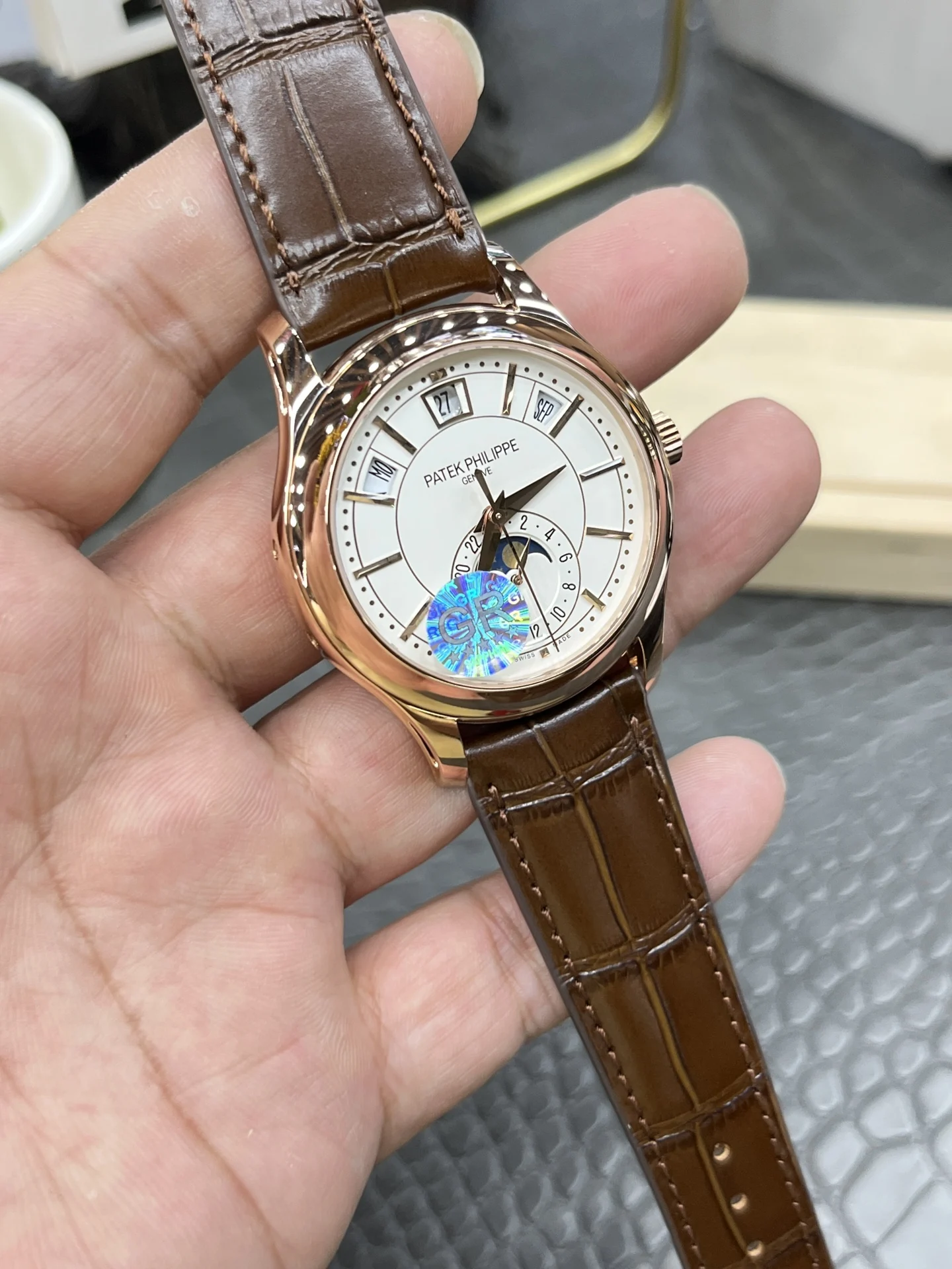 Patek Philippe 40mm — photographed off the sweep