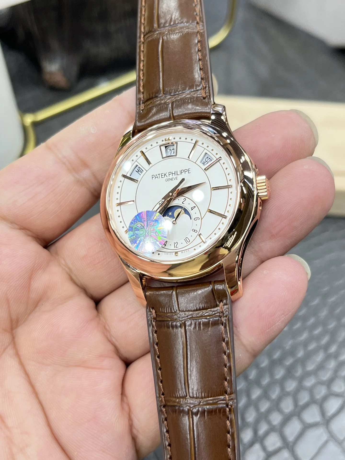 Patek Philippe 40mm — photographed off the sweep