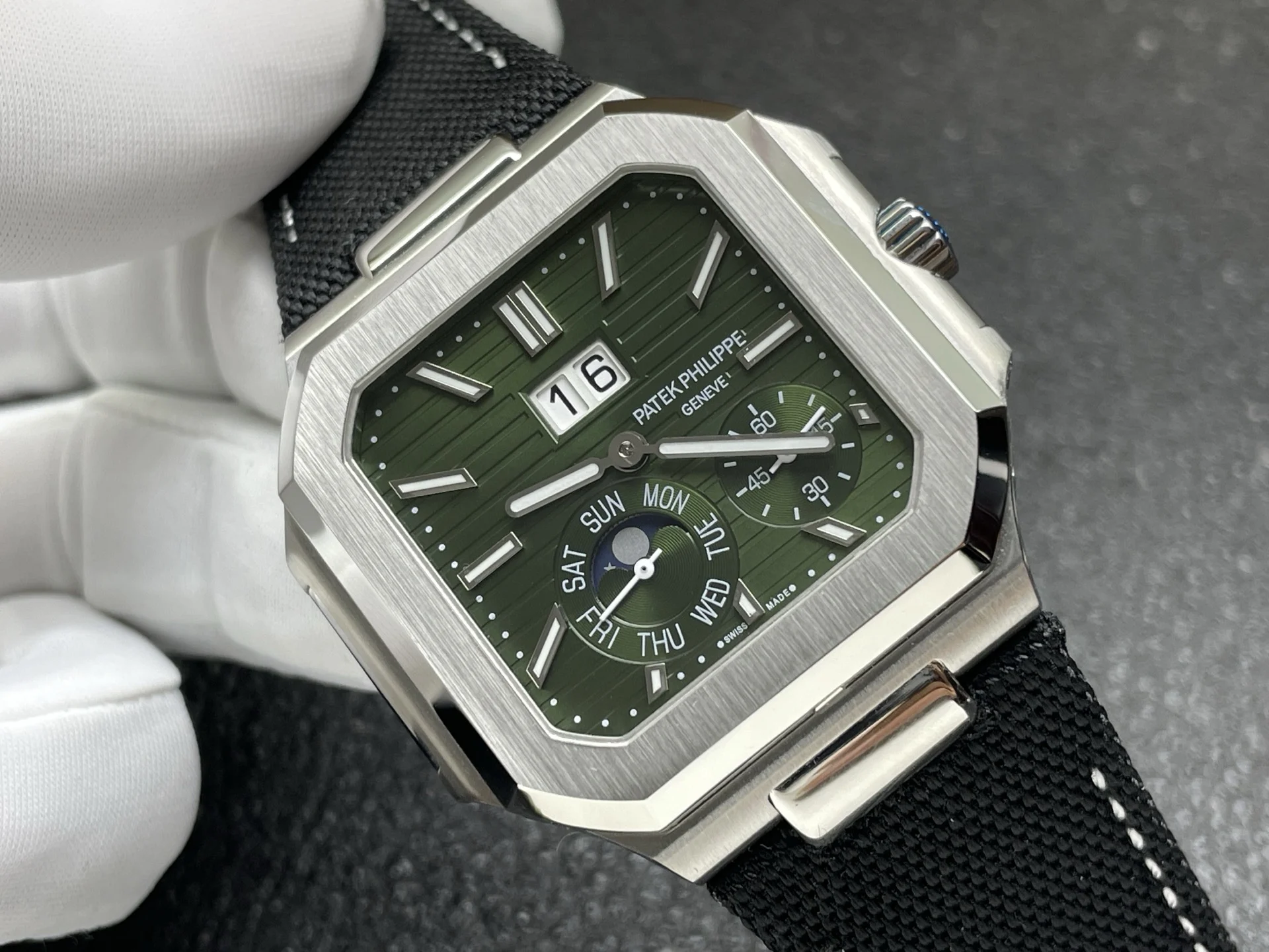 Patek Philippe 45mm — photographed off the sweep