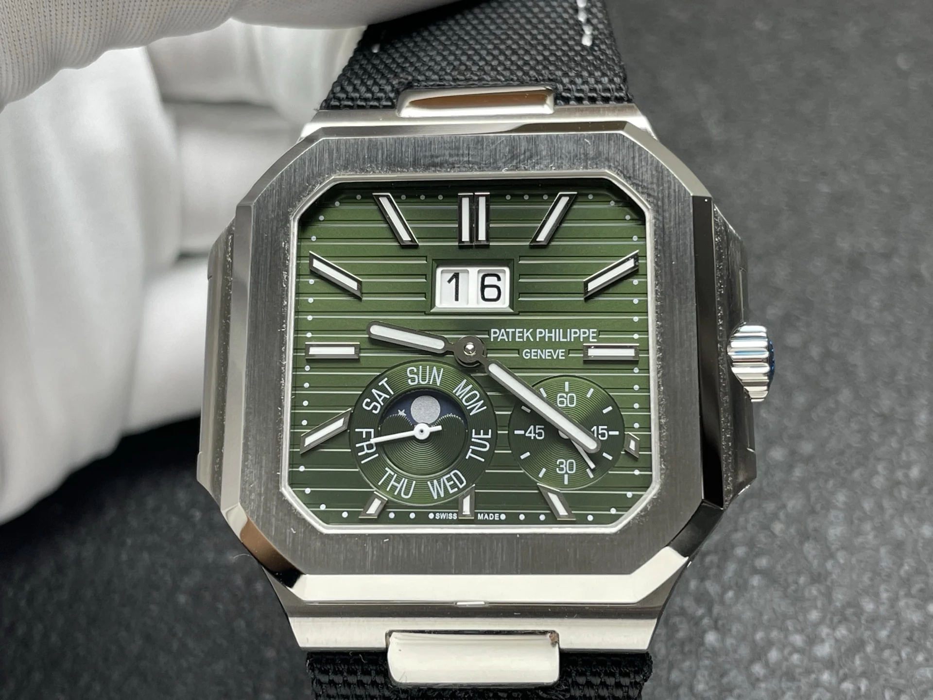 Patek Philippe 45mm — photographed off the sweep