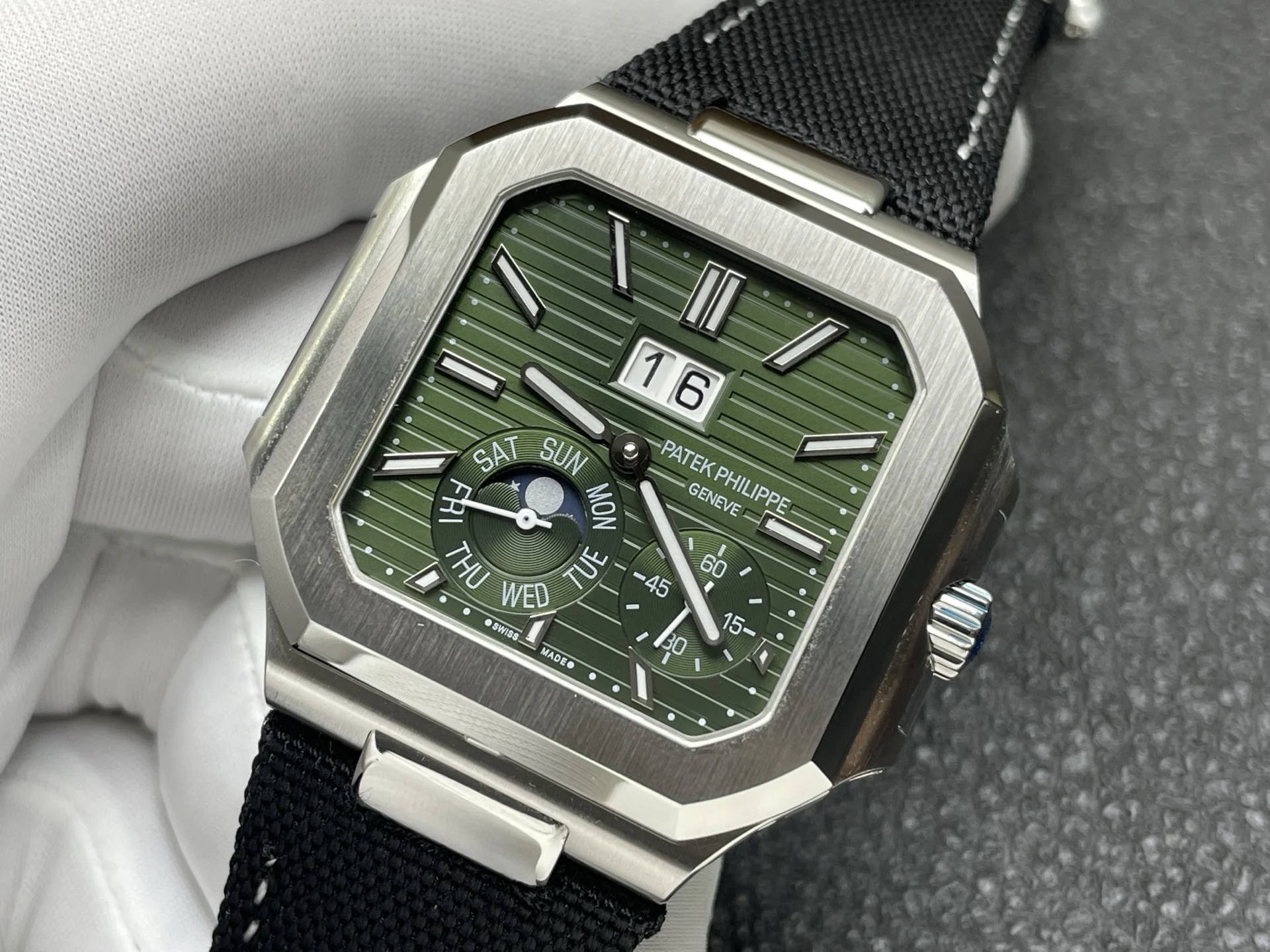 Patek Philippe 45mm — photographed off the sweep