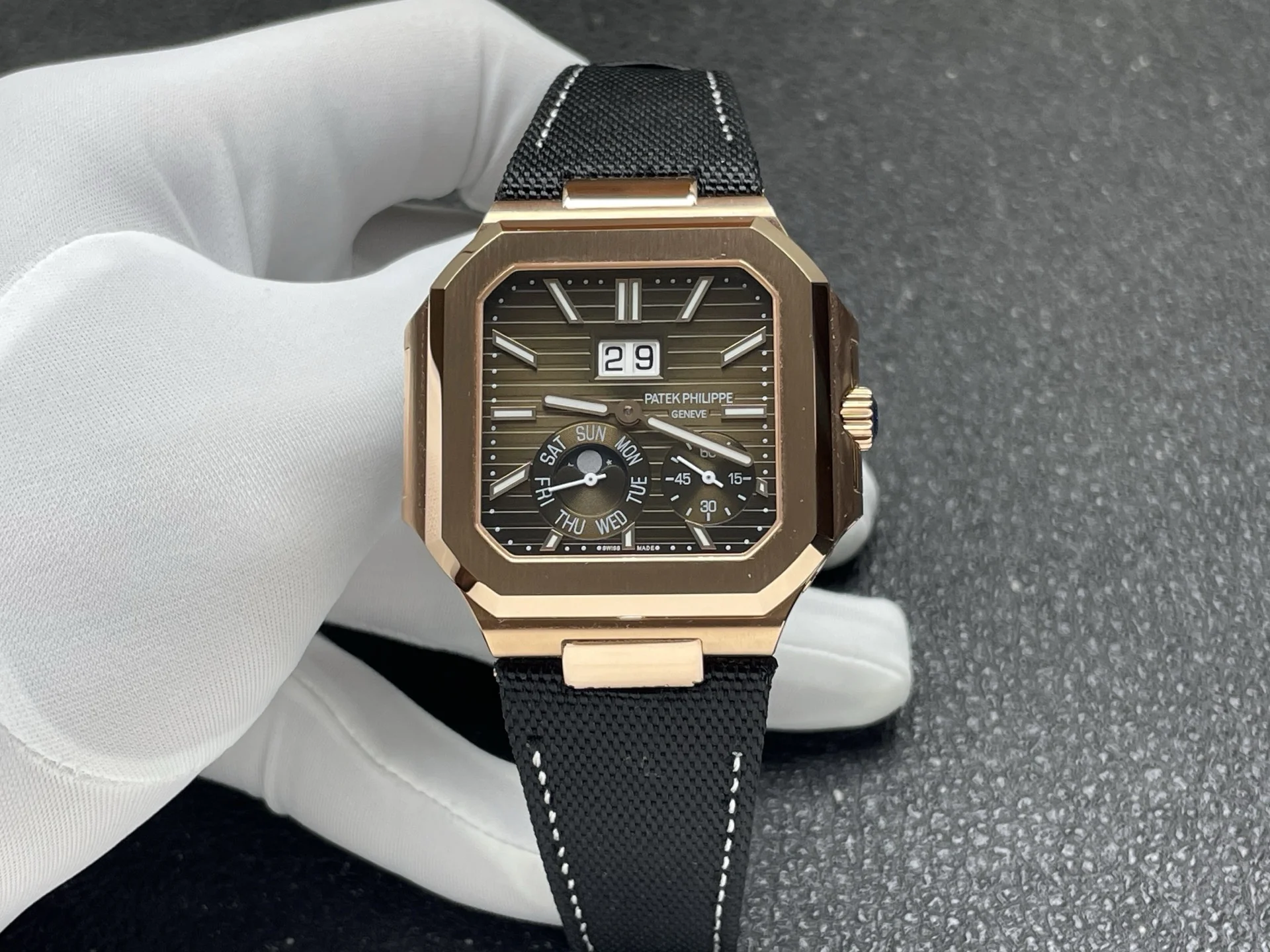 Patek Philippe 45mm — photographed off the sweep