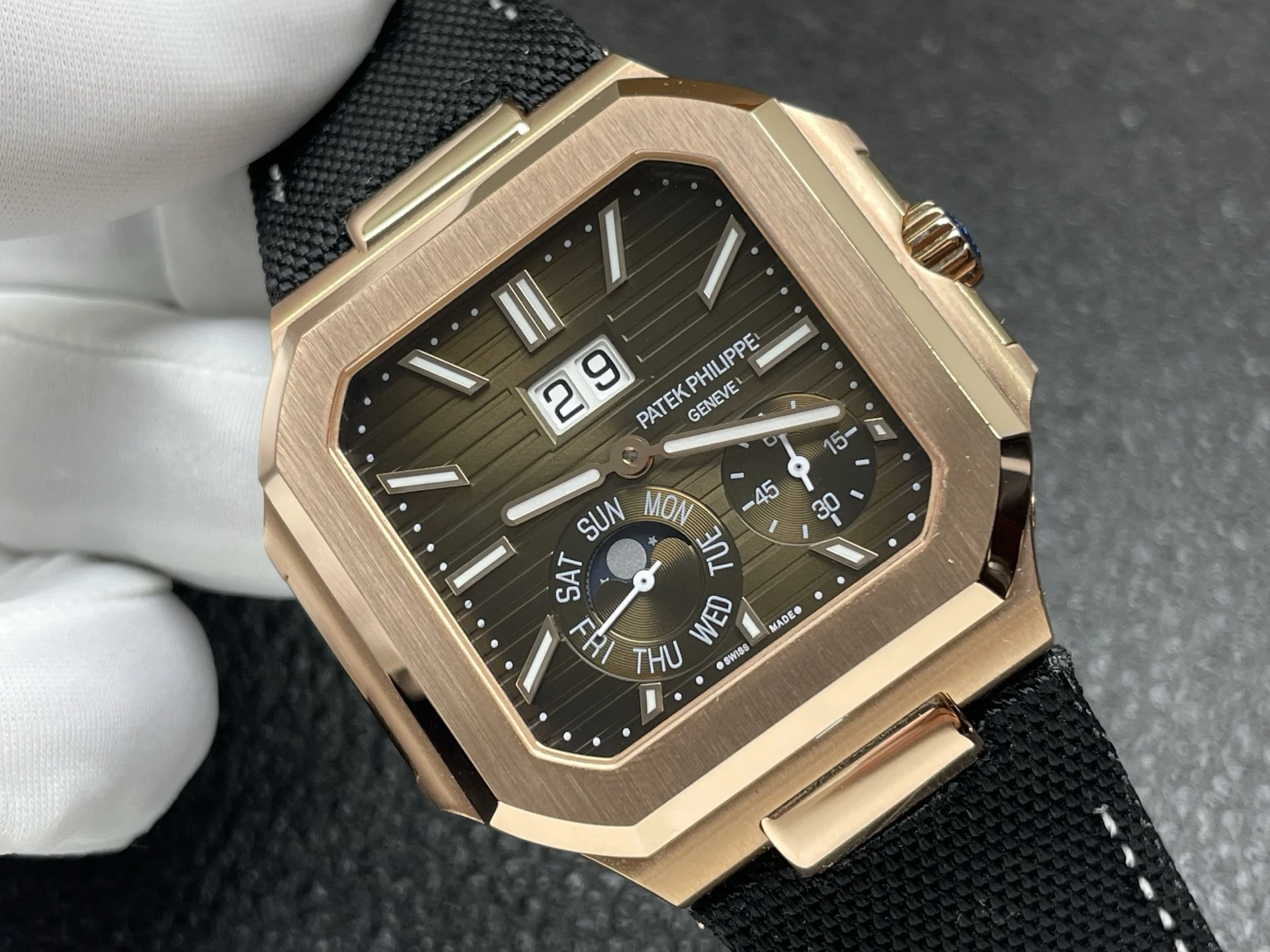 Patek Philippe 45mm — photographed off the sweep