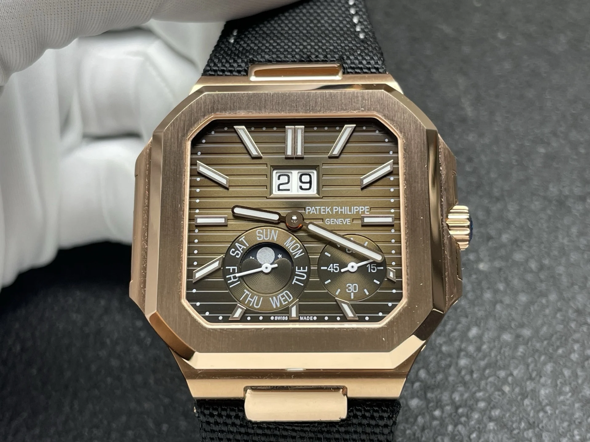 Patek Philippe 45mm — photographed off the sweep