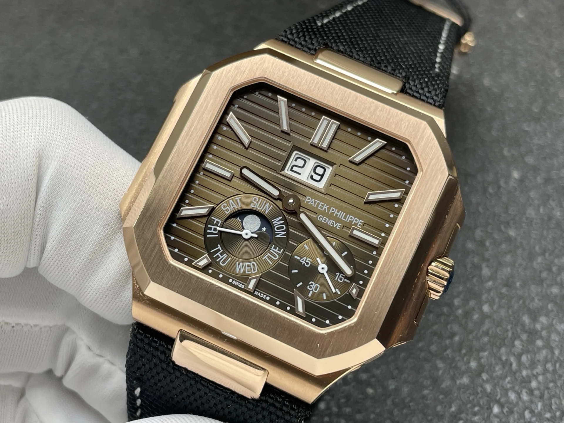 Patek Philippe 45mm — photographed off the sweep