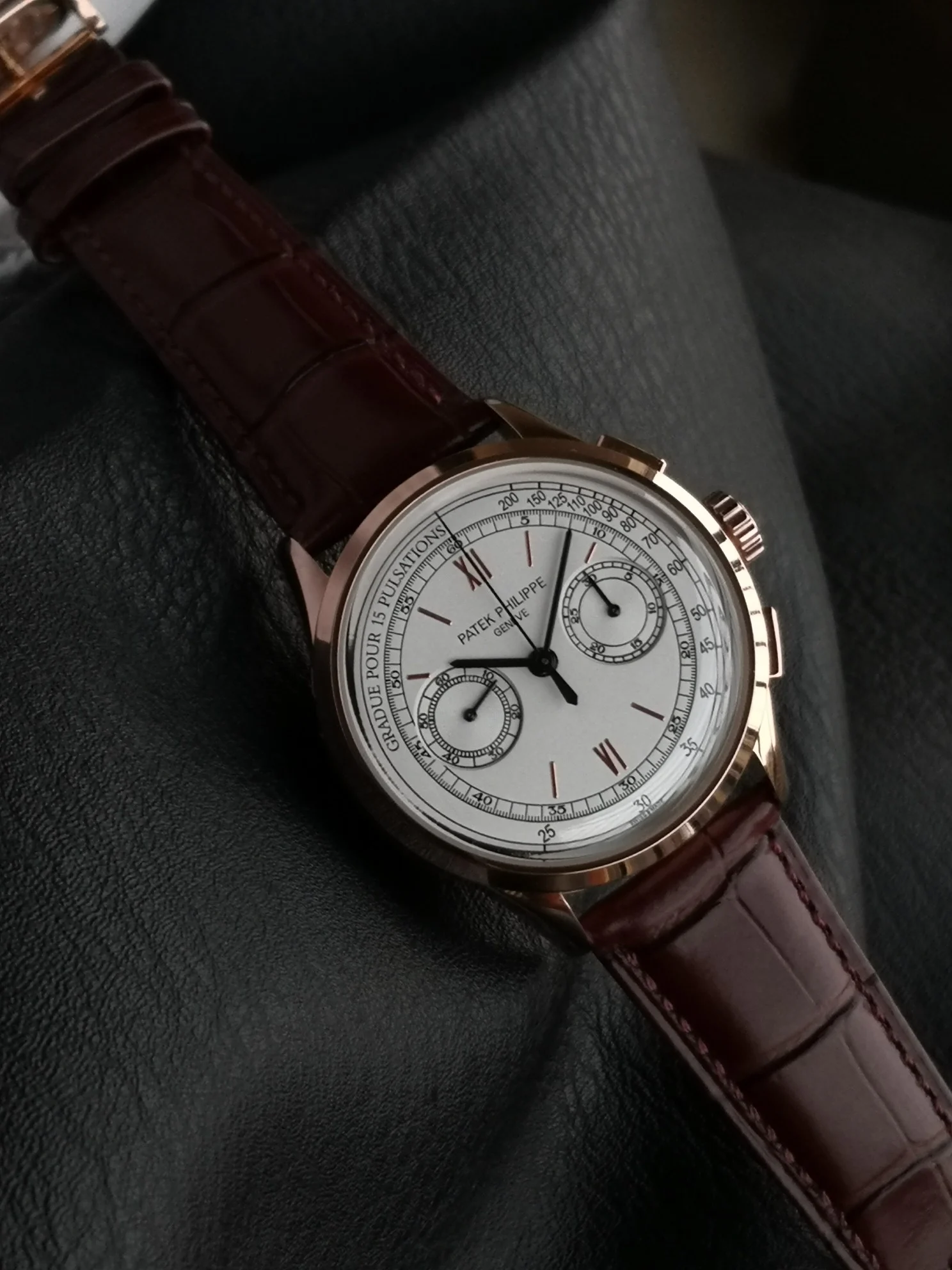Patek Philippe 5170G 42mm — photographed off the sweep