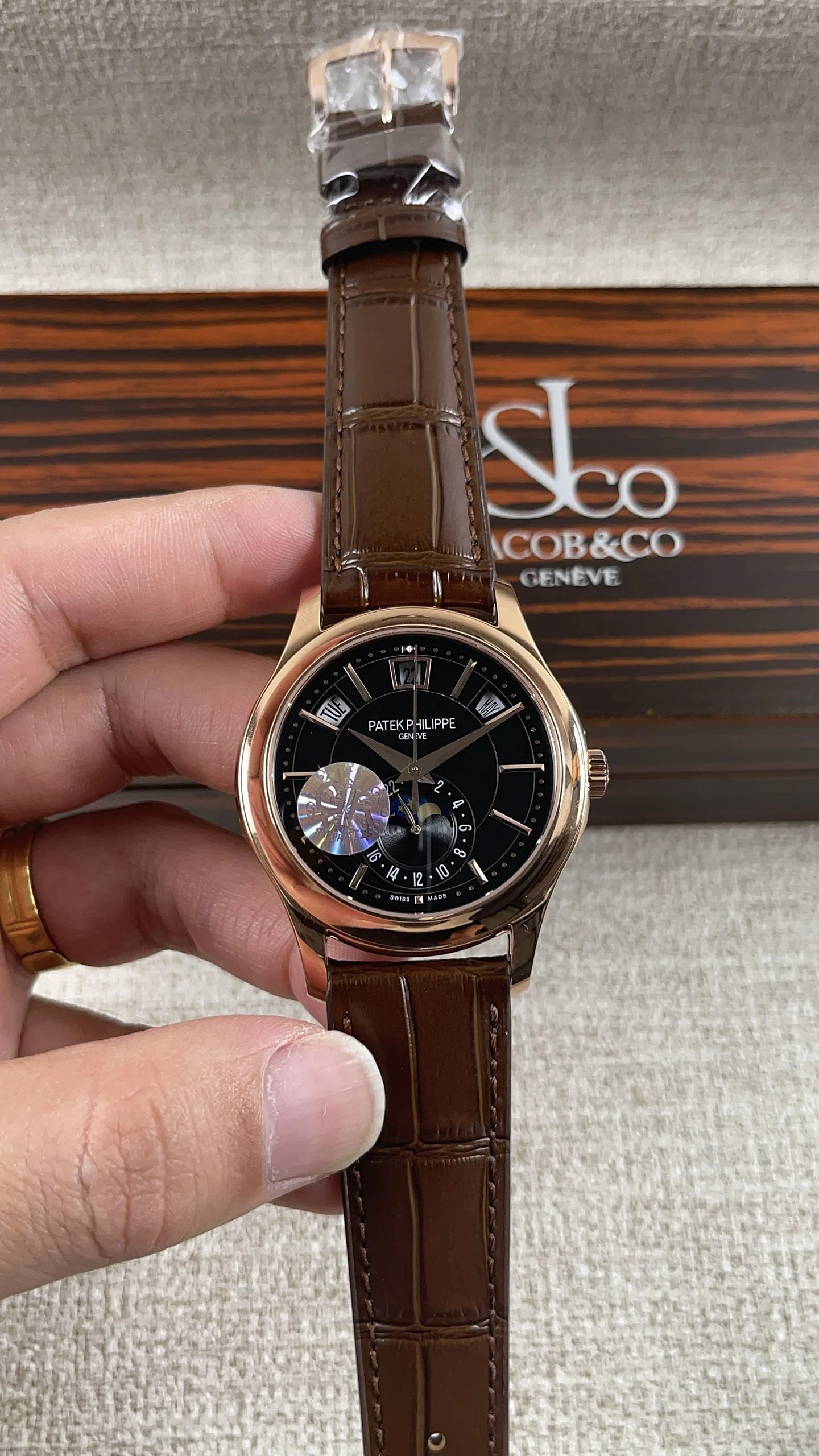 Patek Philippe 5205 — photographed off the sweep