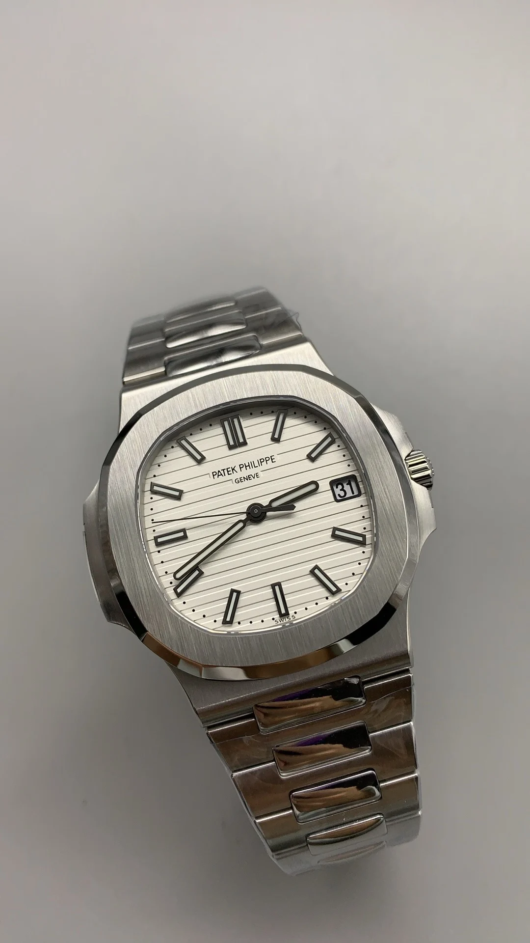 Patek Philippe 5711 — photographed off the sweep