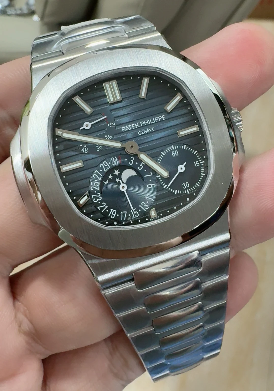 Patek Philippe 5712 — photographed off the sweep