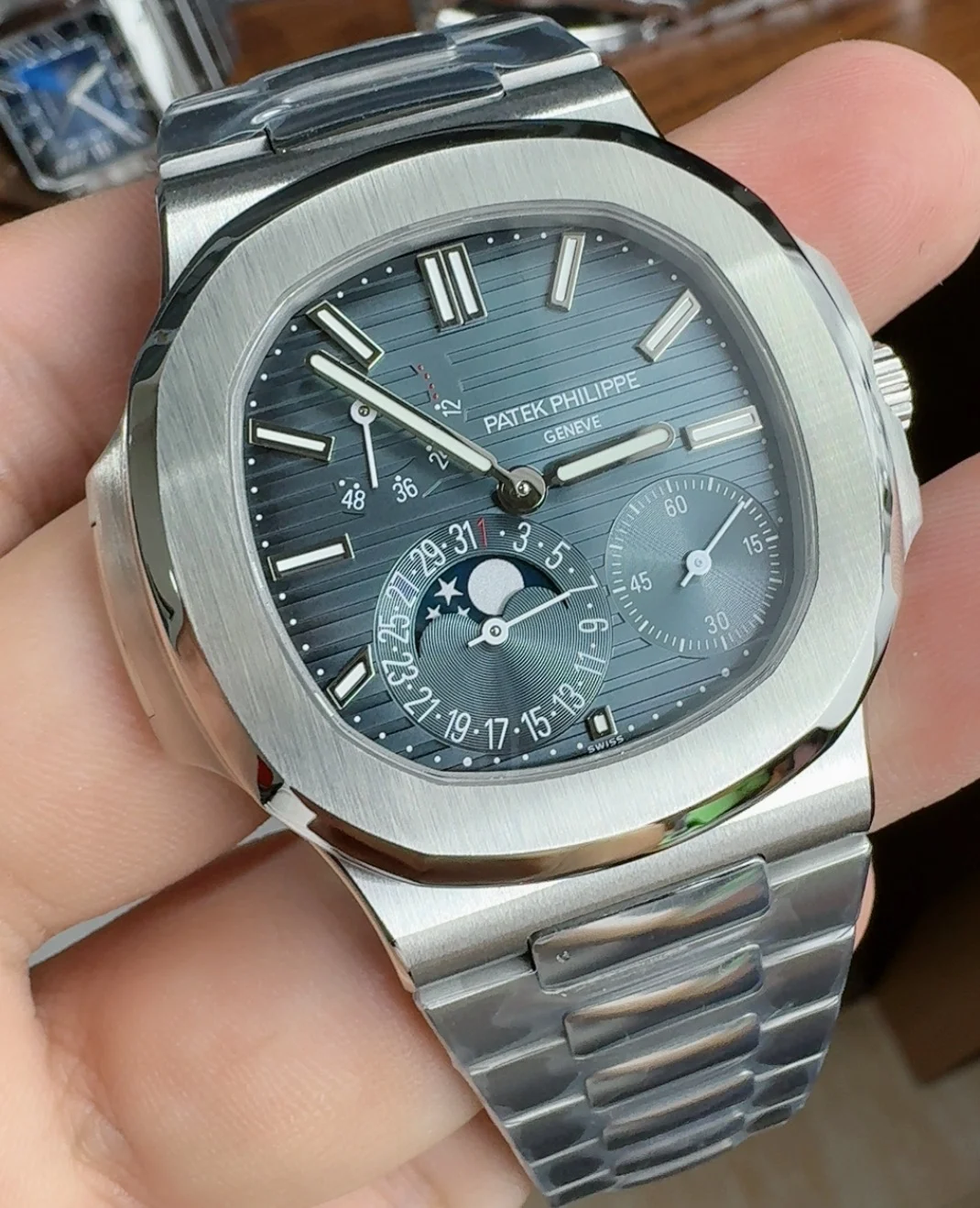 Patek Philippe 5712 — photographed off the sweep