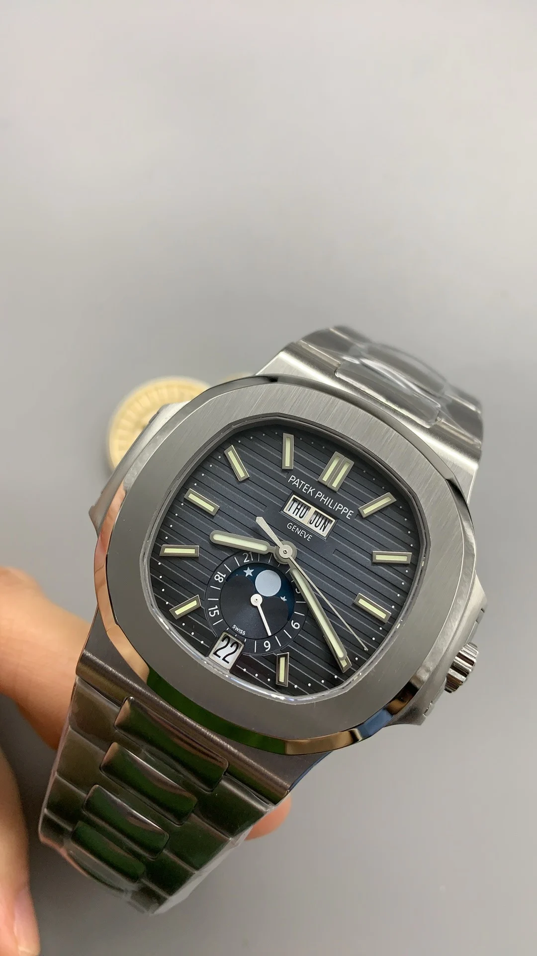 Patek Philippe 5726 — photographed off the sweep