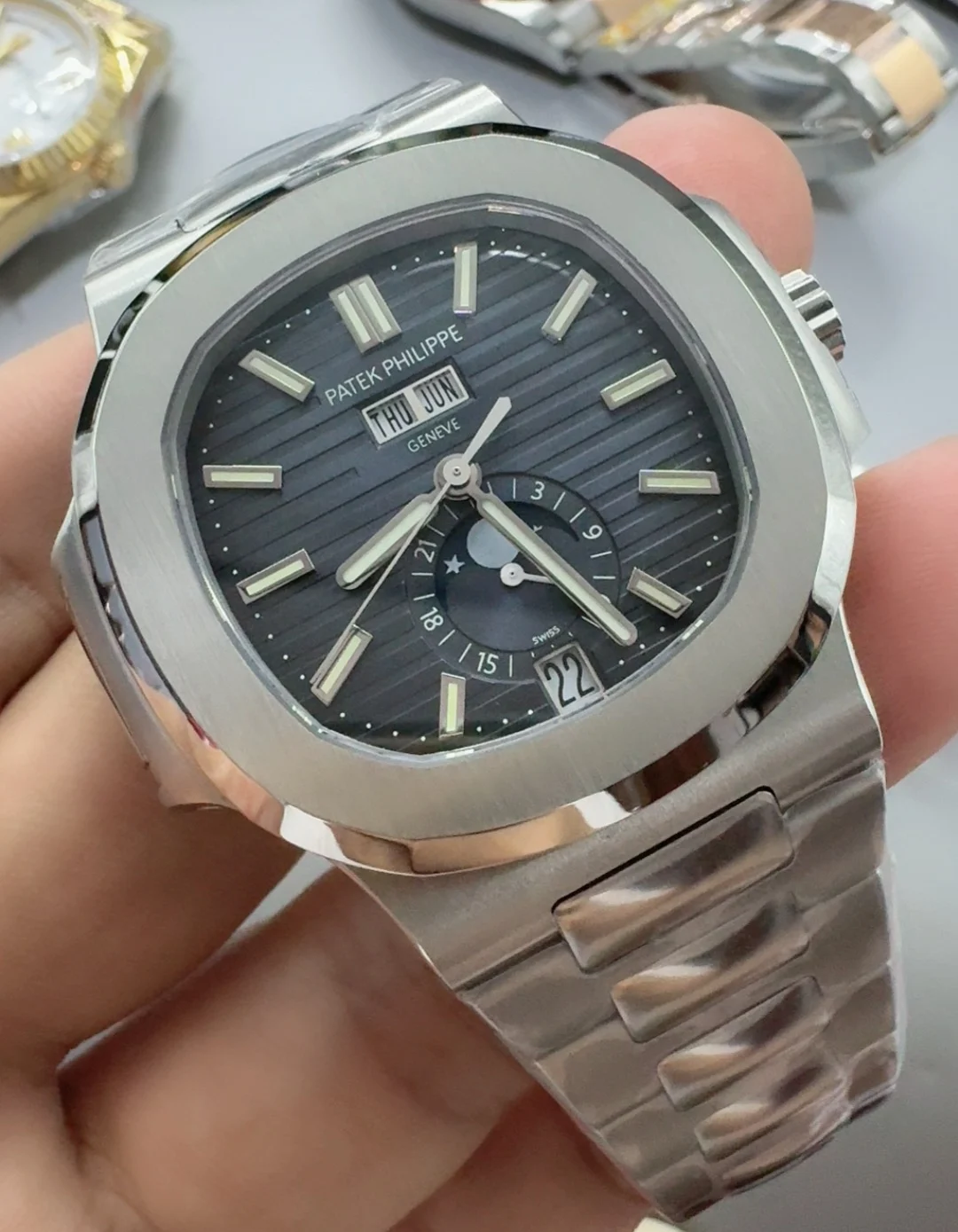 Patek Philippe 5726 — photographed off the sweep